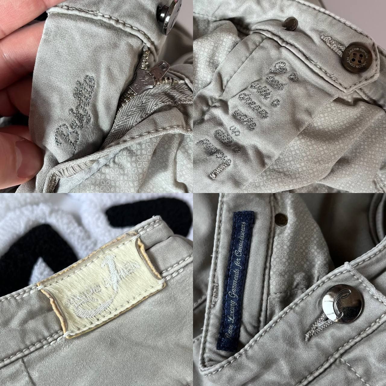 Designer × Jacob Cohen Jacob Cohen Luxury Grey Stretch Trousers Size 33" - 8 Thumbnail