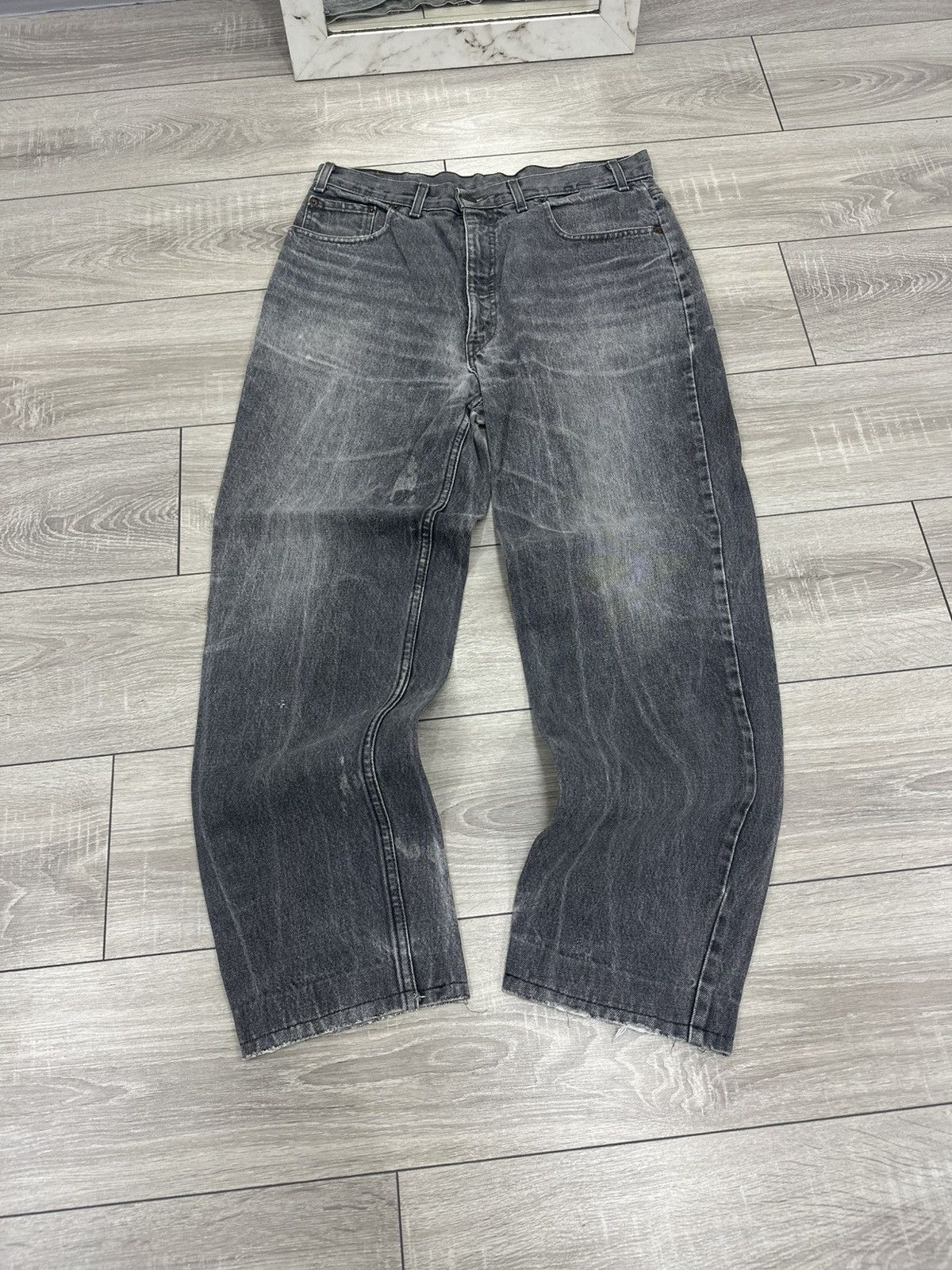Levi's Levis 80s Orange Tab Made in Belgium Jeans Gray Washed Size US 36 / EU 52 - 2 Thumbnail