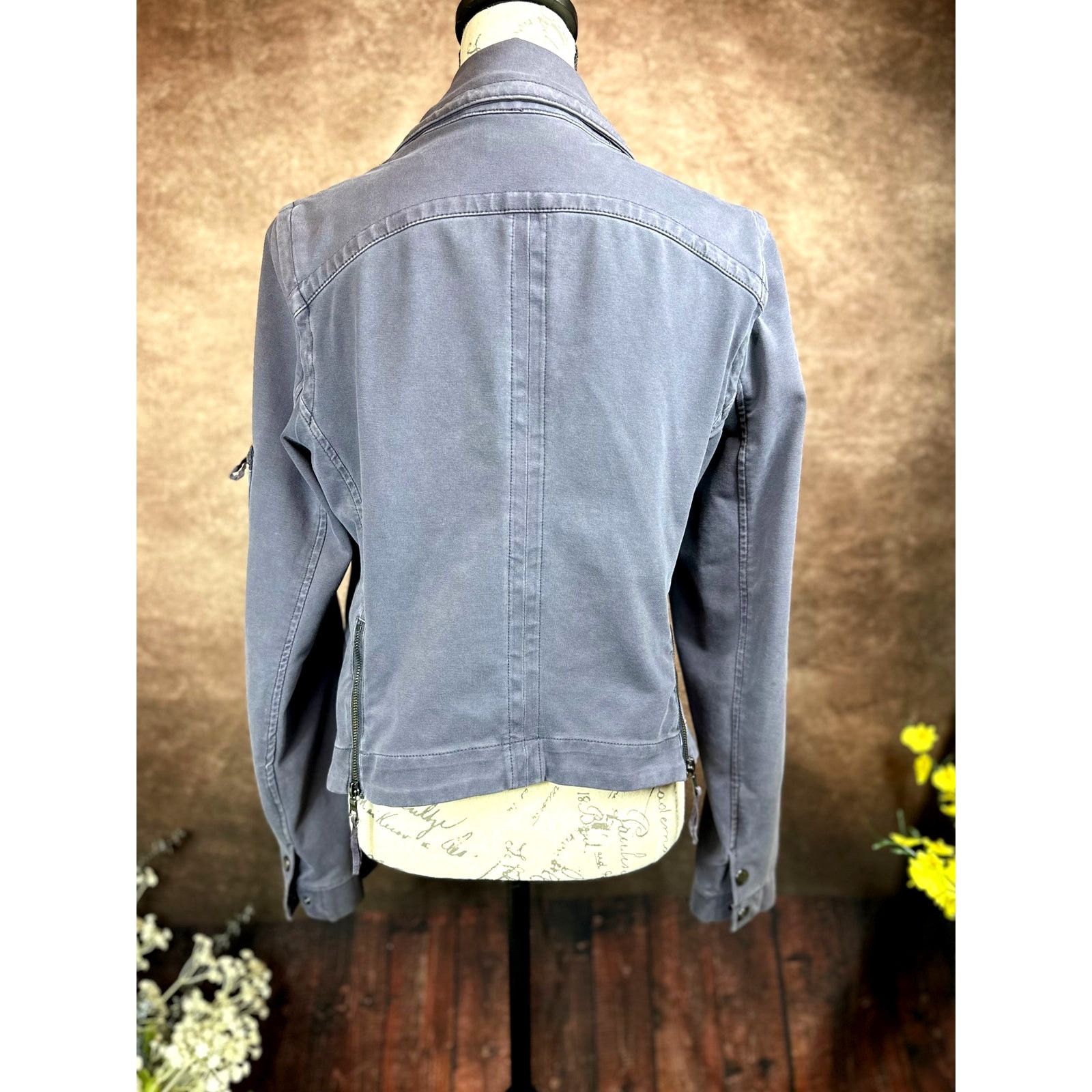 Other Peyton Jensen Moto Jacket with Zippers- Grey - size L Size L / US 10 / IT 46 - 9 Thumbnail