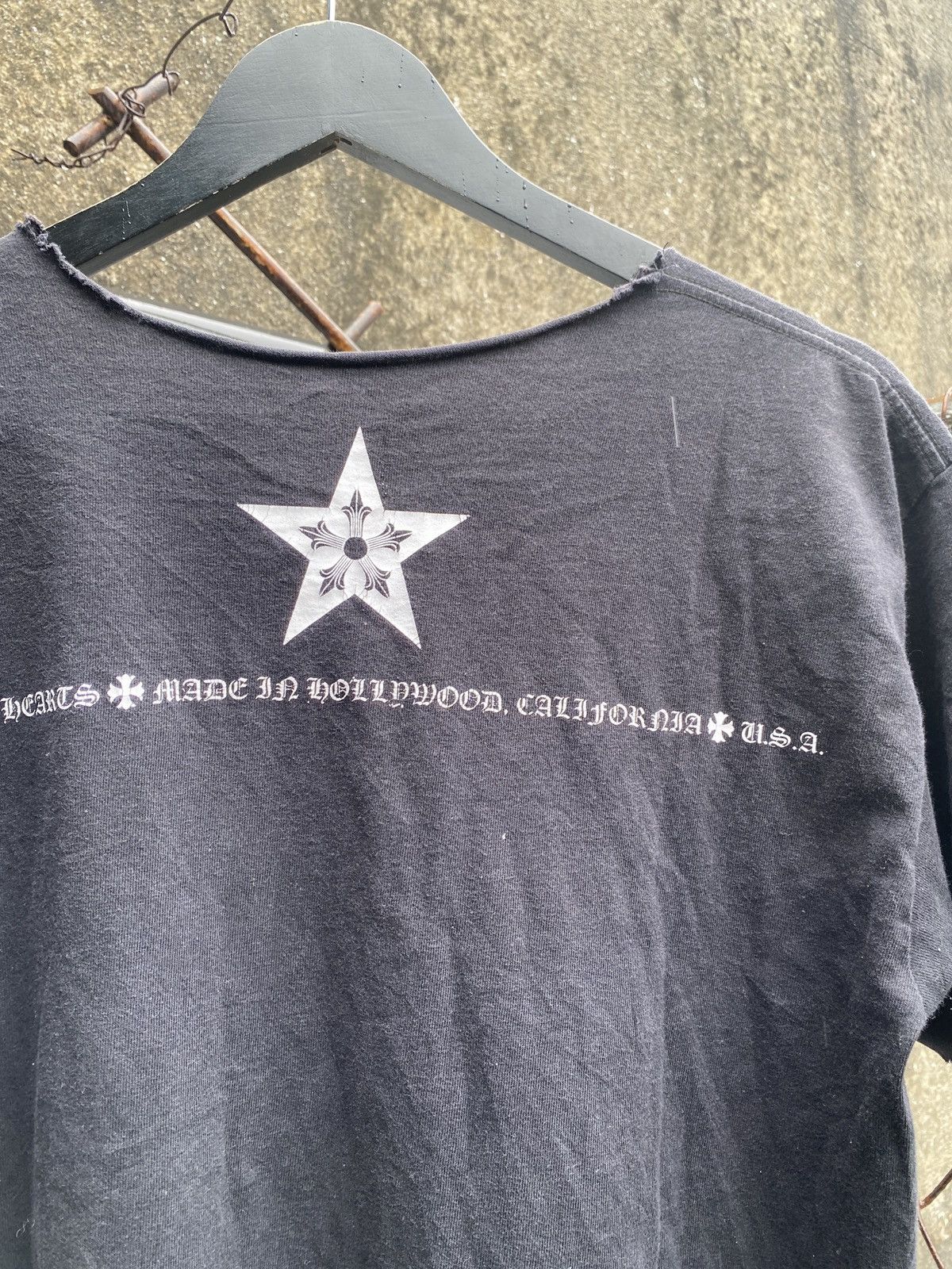 Chrome Hearts TRASHED - OFF SHOULDER CHROME HEARTS STARS VINTAGE TEE Size M / US 6-8 / IT 42-44 - 8 Thumbnail