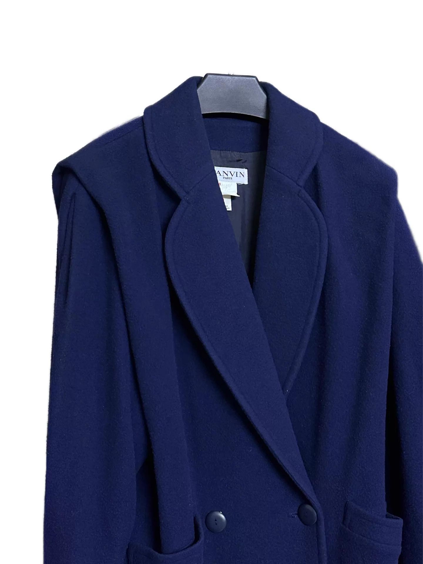 Lanvin Lanvin 80s 100% Wool Double-Breasted Peak Lapel Jacket Size S / US 4 / IT 40 - 3 Thumbnail