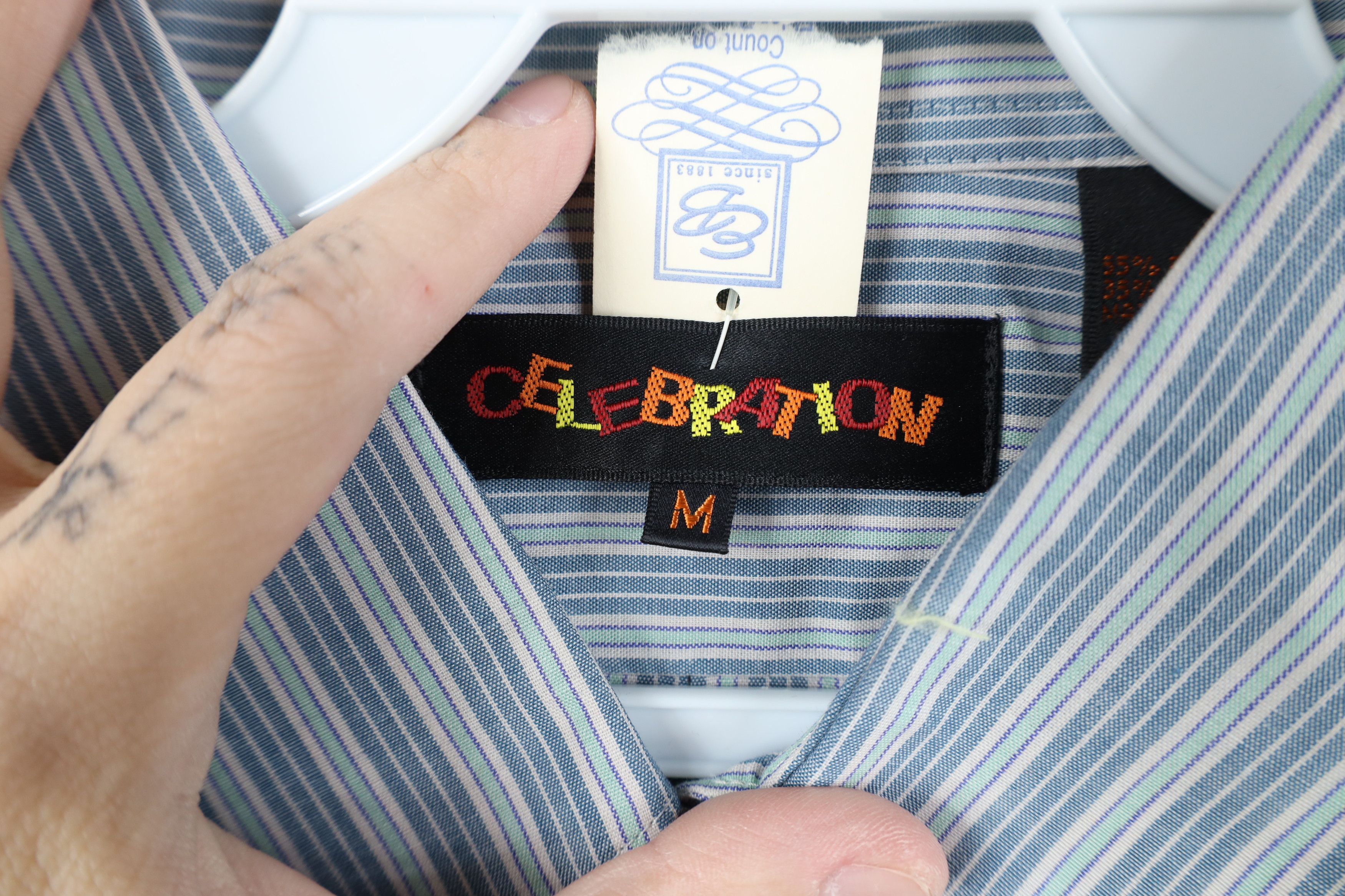 Vintage Deadstock Vintage 80s 90s Streetwear Block Button Down Shirt Size US M / EU 48-50 / 2 - 9 Thumbnail