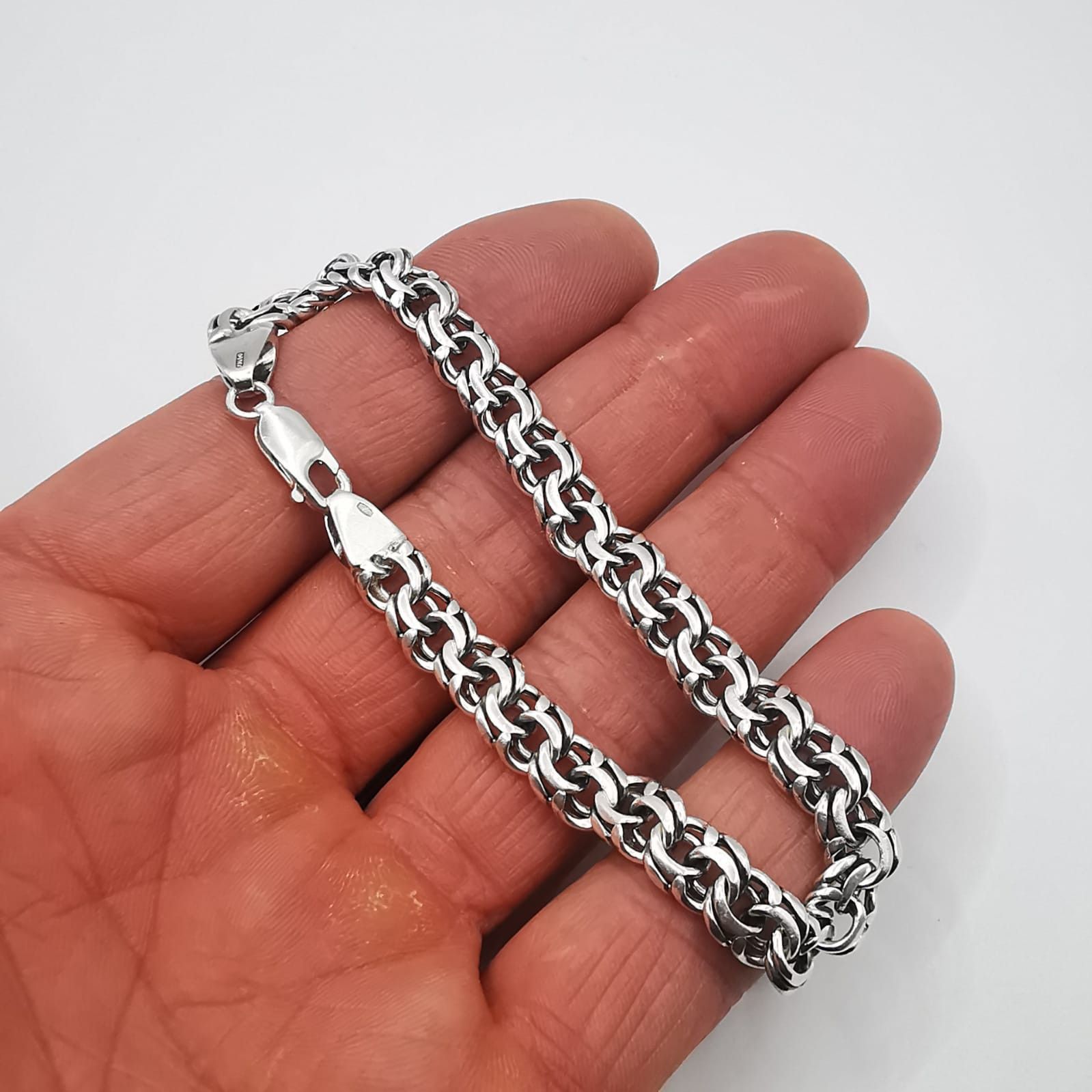 Sterling Silver Vintage Bracelet Jewelry,925 Sterling Silver 20,77g Size ONE SIZE - 6 Thumbnail