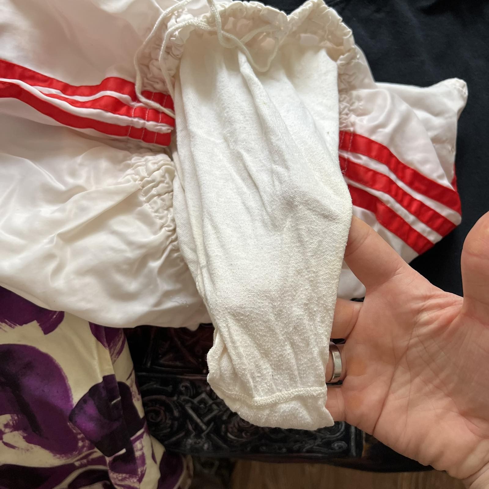 Adidas × Vintage Adidas White Nylon Shorts Glanz Vintage Retro West Germany Size US 34 / EU 50 - 3 Thumbnail