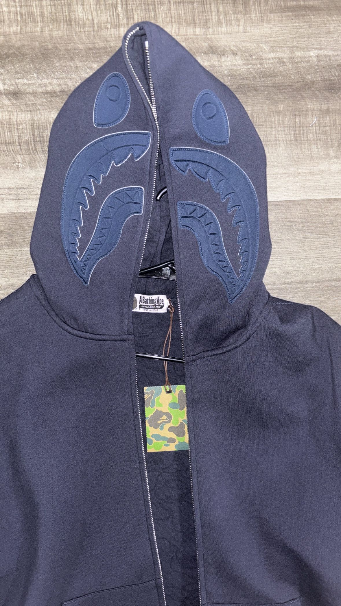 Bape CAMO RELAXED FIT SHARK FULL ZIP HOODIE MENS Size US XL / EU 56 / 4 - 3 Thumbnail