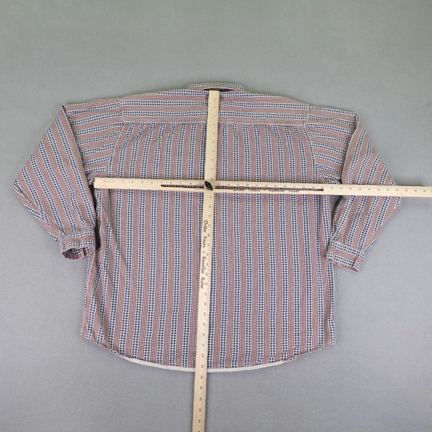 Guess VINTAGE GUESS Shirt Large Blue Red Plaid Flannel Button-Up 90s Workwear Mens Size US L / EU 52-54 / 3 - 6 Thumbnail