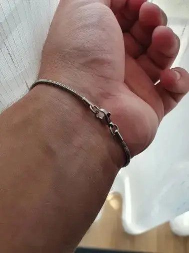 Jewelry 2MM 316L Titanium Steel Snake Chain 18.5 cm Bracelet Size ONE SIZE - 2 Thumbnail
