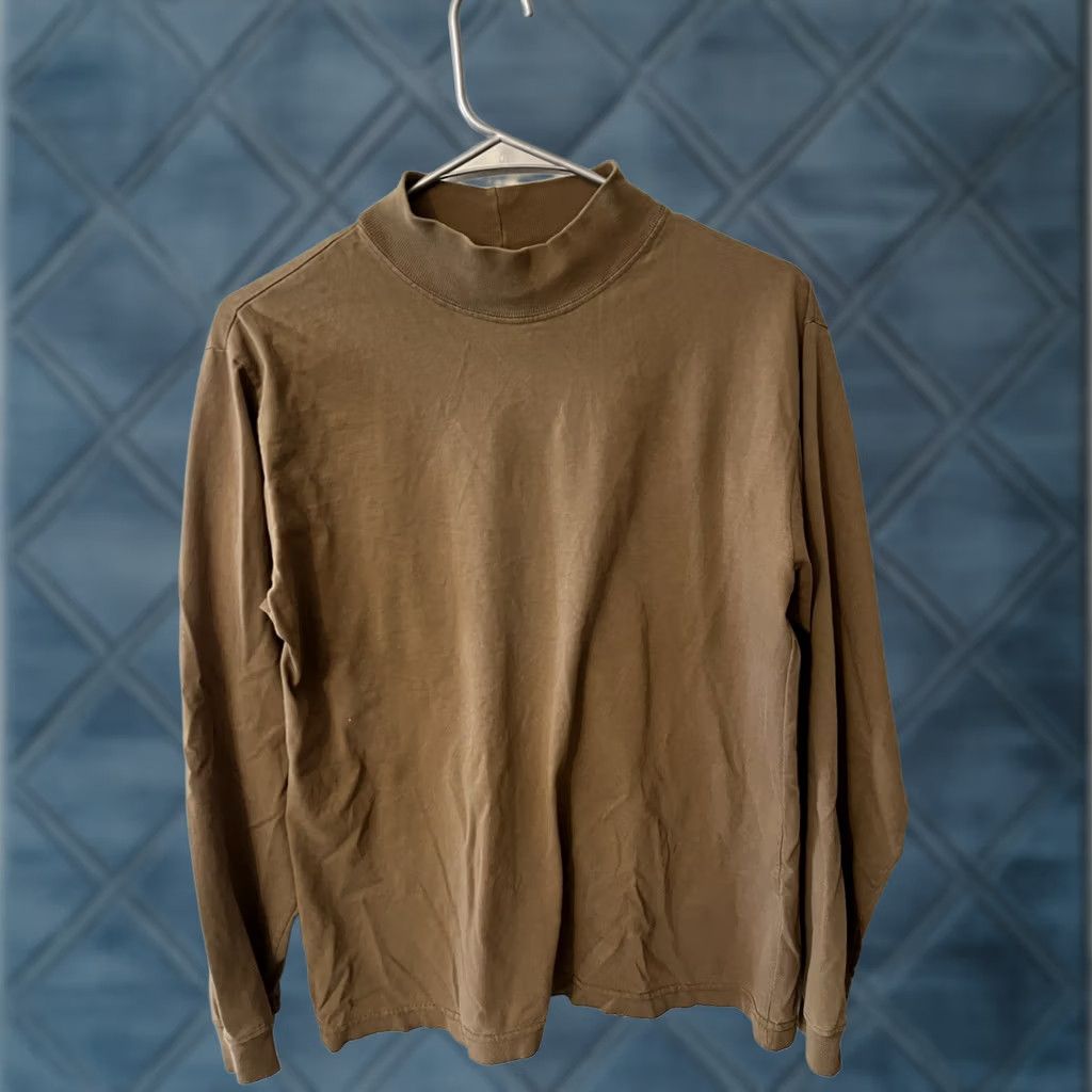Vintage VINTAGE L.L. Bean Turtleneck Shirt Brown L Made in USA Cotton Casual Button Mens Size US L / EU 52-54 / 3 - 1 Thumbnail