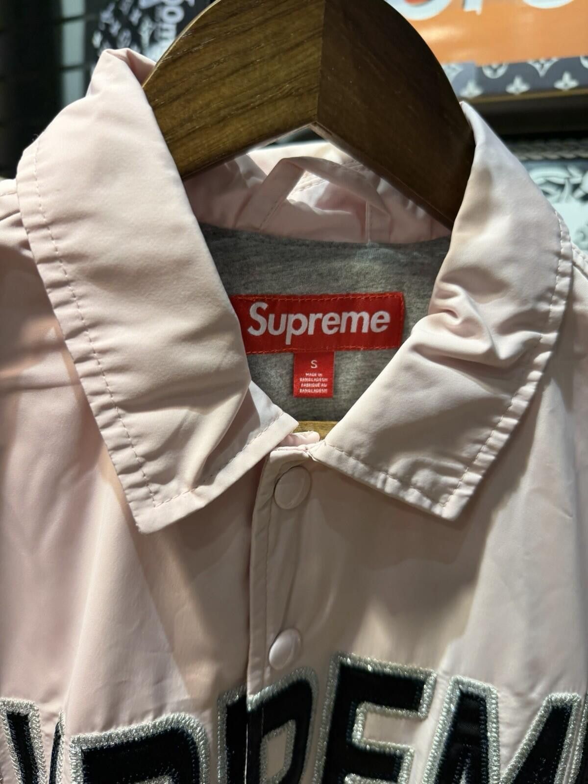 Supreme Supreme SS26 Spellout Embroidered Jacket Pink Size Small Size US S / EU 44-46 / 1 - 7 Thumbnail