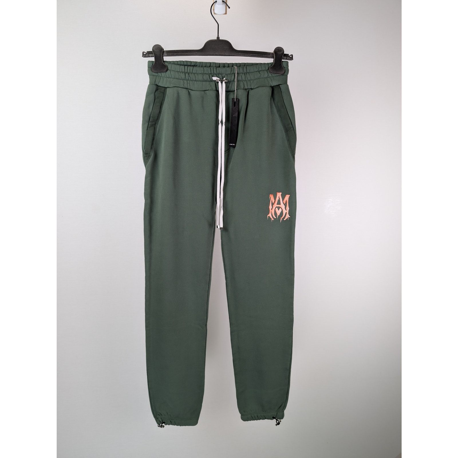 Amiri o1rshd1 Watercolor MA Sweatpants / Joggers in Green/Peach Size US 34 / EU 50 - 10 Thumbnail