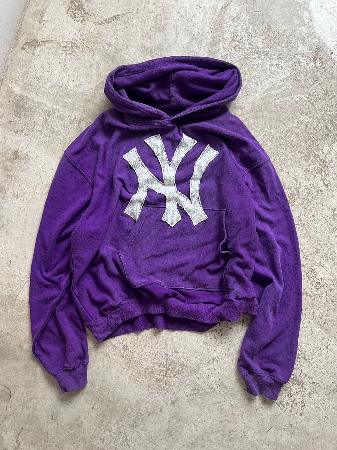 Other Faded Vintage NY Patchwork Hoodie Size US M / EU 48-50 / 2 - 2 Thumbnail