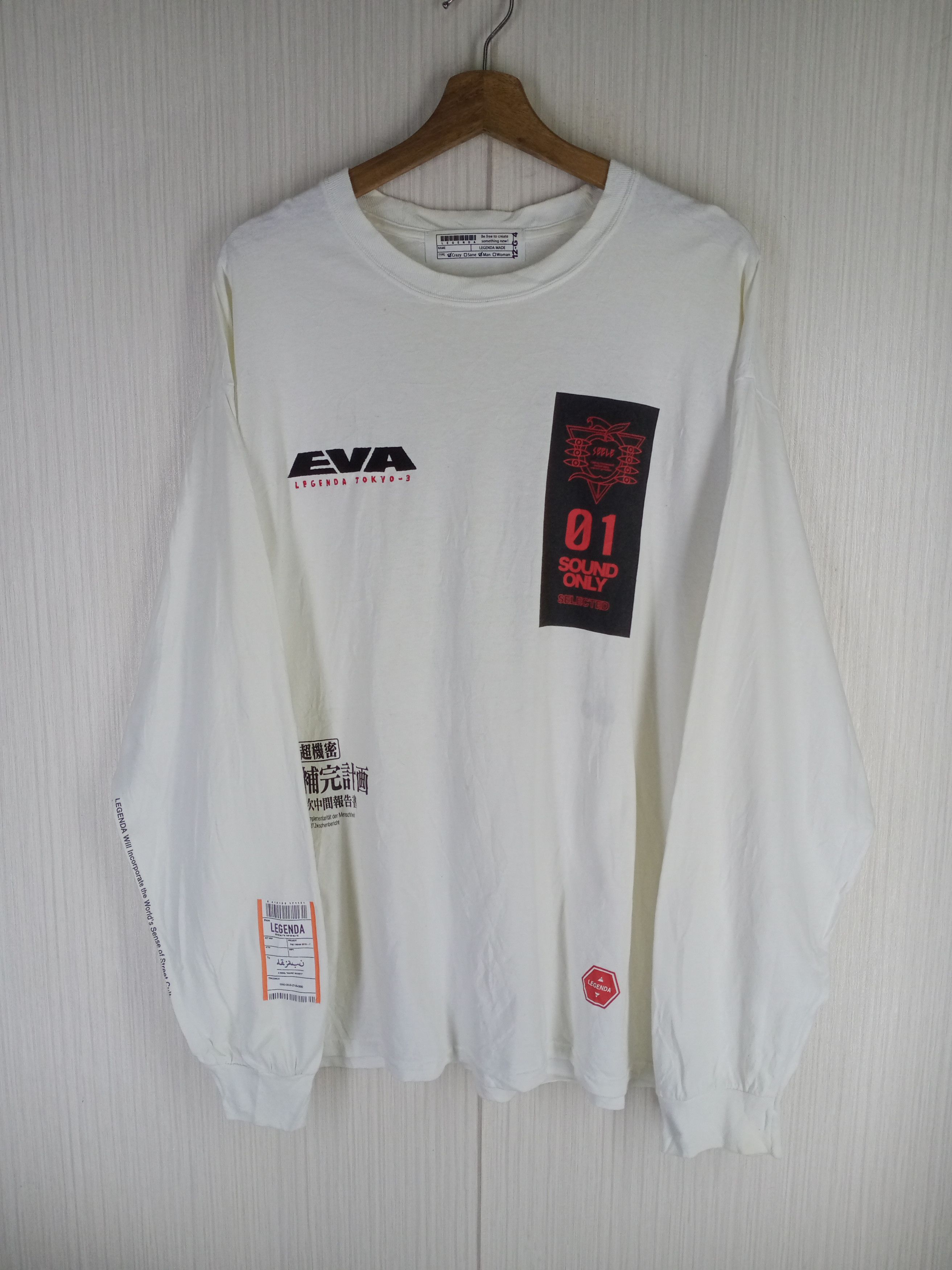 Anime Evangelion x Lagenda Long Sleeve Tshirt Size US XL / EU 56 / 4 - 2 Thumbnail