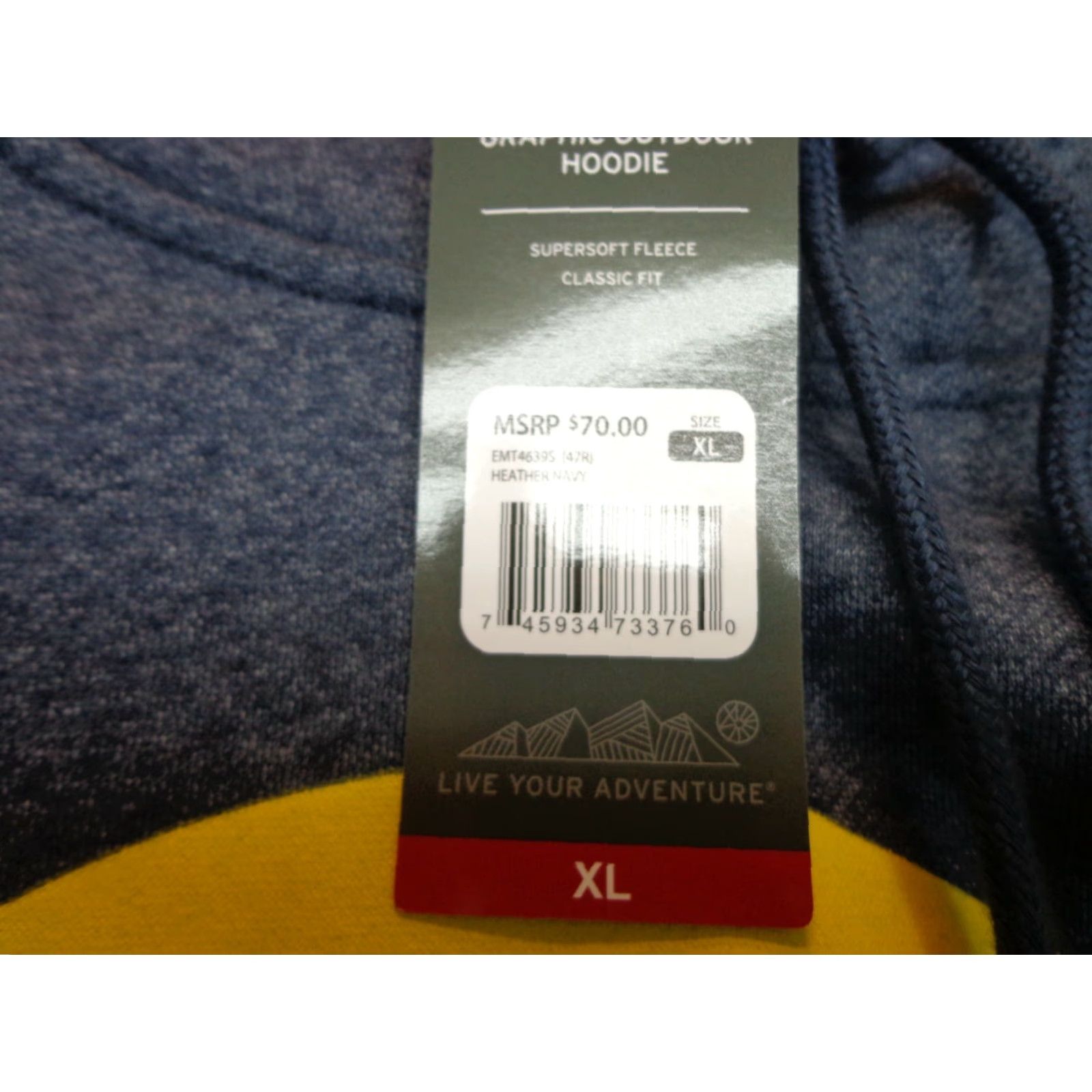 Eddie Bauer Eddie Bauer Hoodie Outdoor Fleece Blue XL Mens Pullover Hooded All Seasons Hiking Logo Casual Weatherproof Heather Navy Blue XL NEW Size US XL / EU 56 / 4 - 5 Thumbnail
