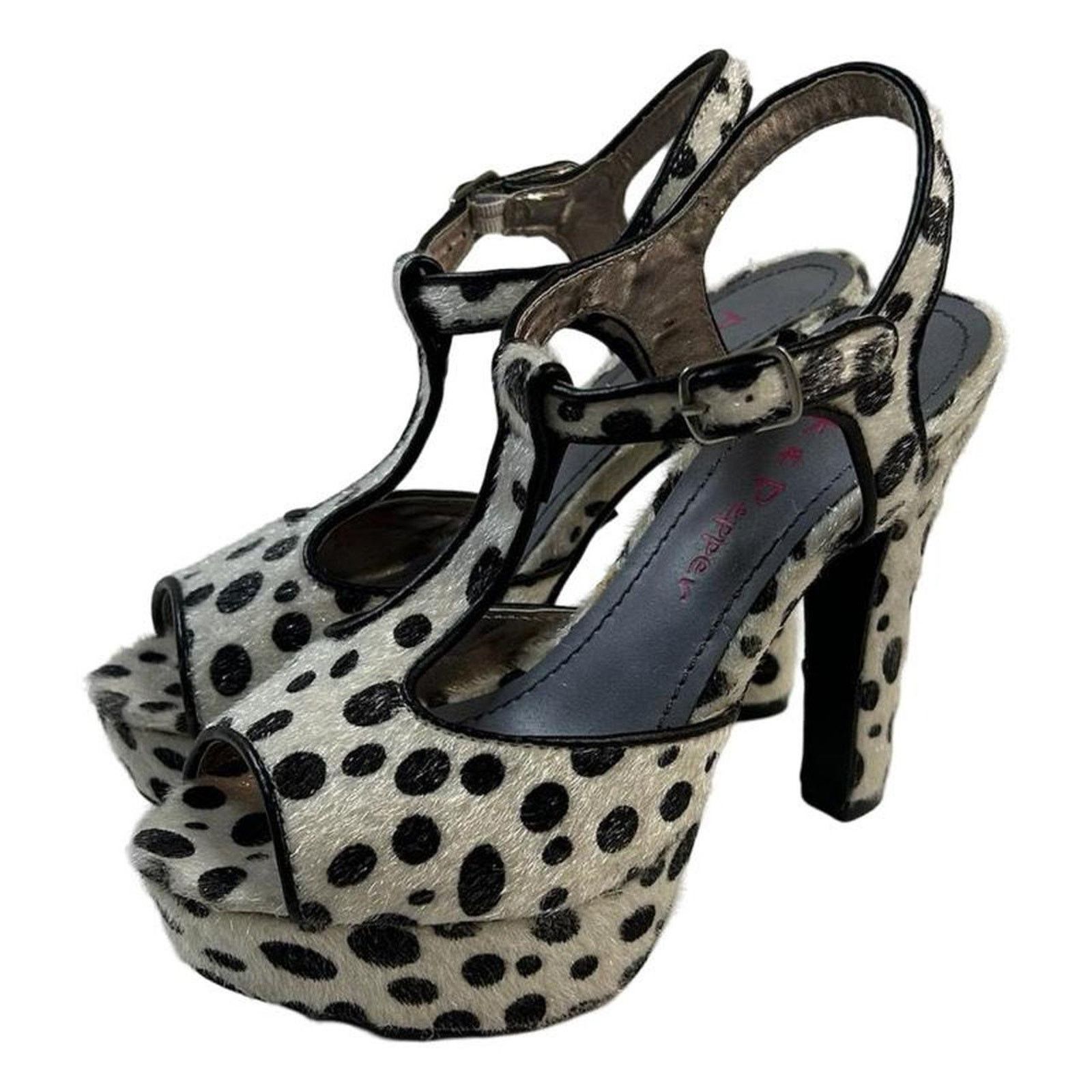 Other Y2k platform heels dalmatian print by pink & pepper sz US 6 Size US 6 / IT 36 - 2 Thumbnail