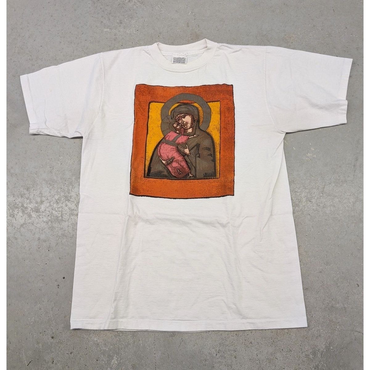 Vintage Rare Vintage Mother Marry Orthodox art t-shirt Size US L / EU 52-54 / 3 - 1 Thumbnail