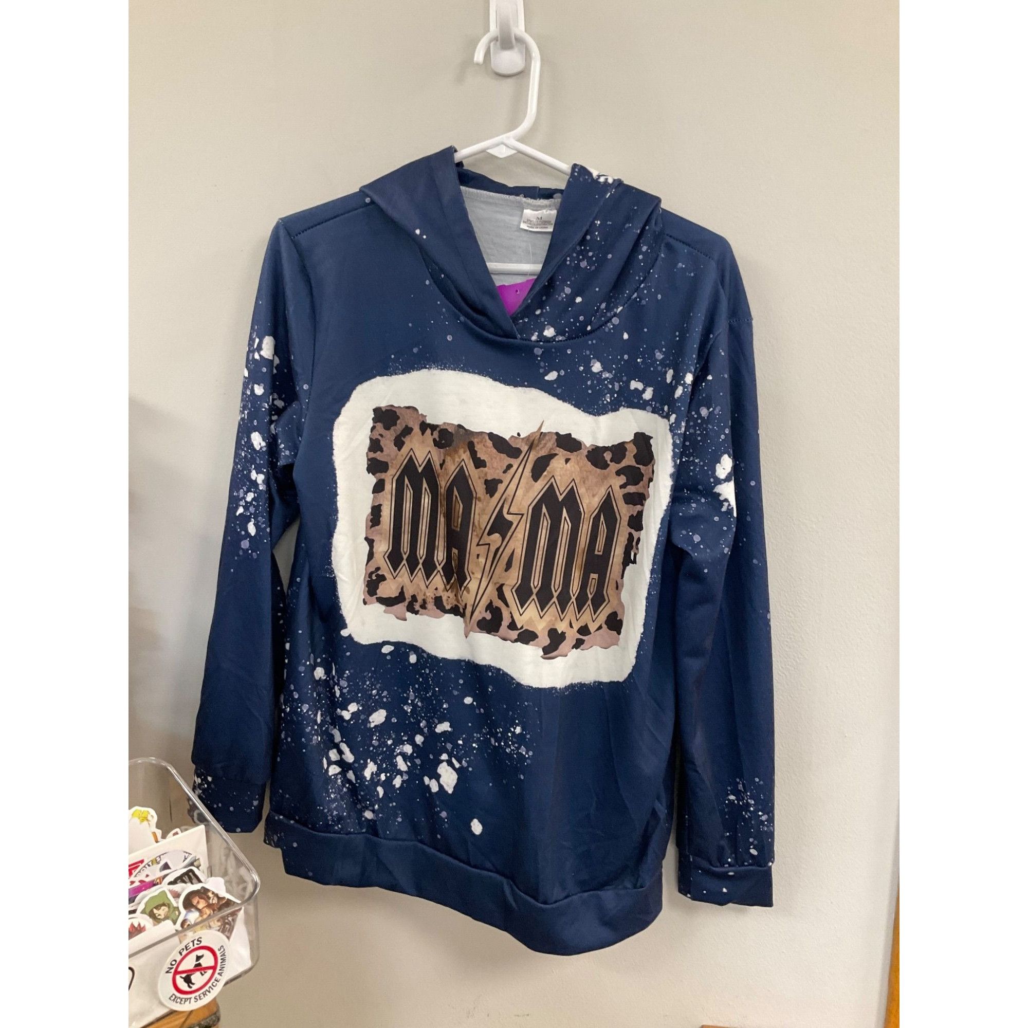 Other Mama Graphic Hoodie Navy Blue Splatter Print Adult Size 3XL Size 3XL / US 20-22 - 1 Thumbnail