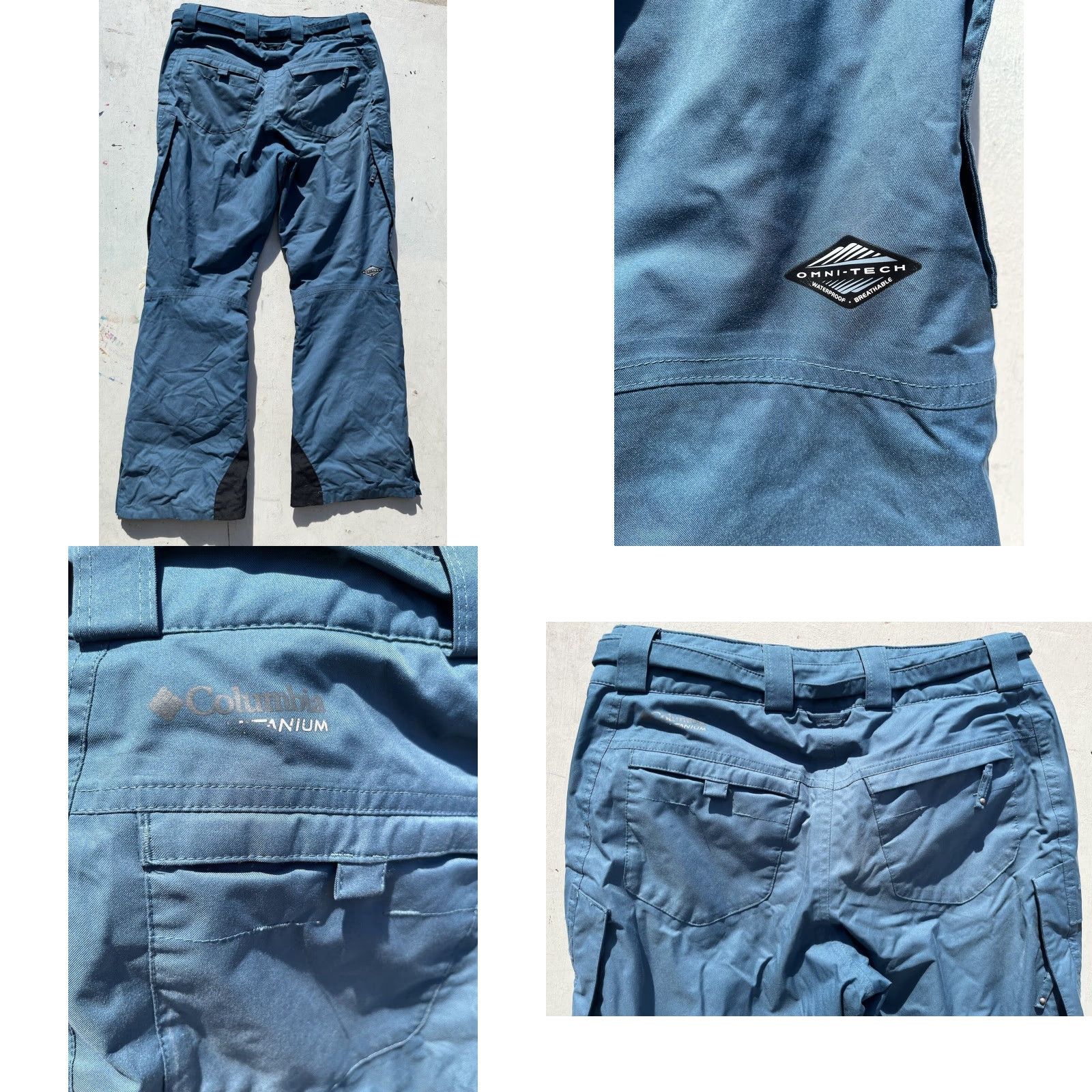 Vintage VINTAGE Women's Columbia Snow Pants Blue Lined S Winter Nylon Zip Rip Slopes USA Size 28" / US 6 / IT 42 - 9 Thumbnail