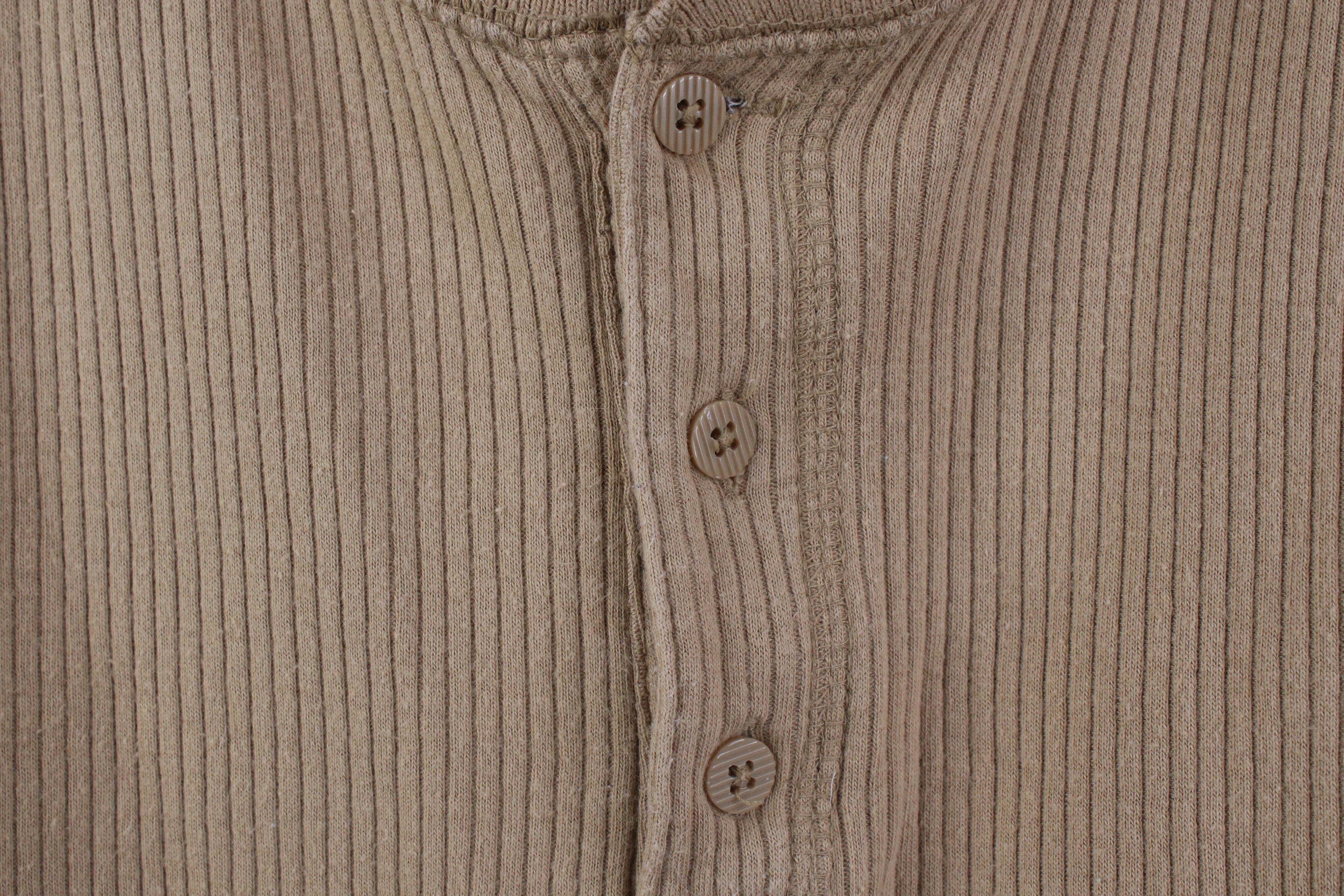 Vintage Vintage 90s Y2K Streetwear Knit Long Sleeve Henley T-Shirt Size US L / EU 52-54 / 3 - 4 Thumbnail