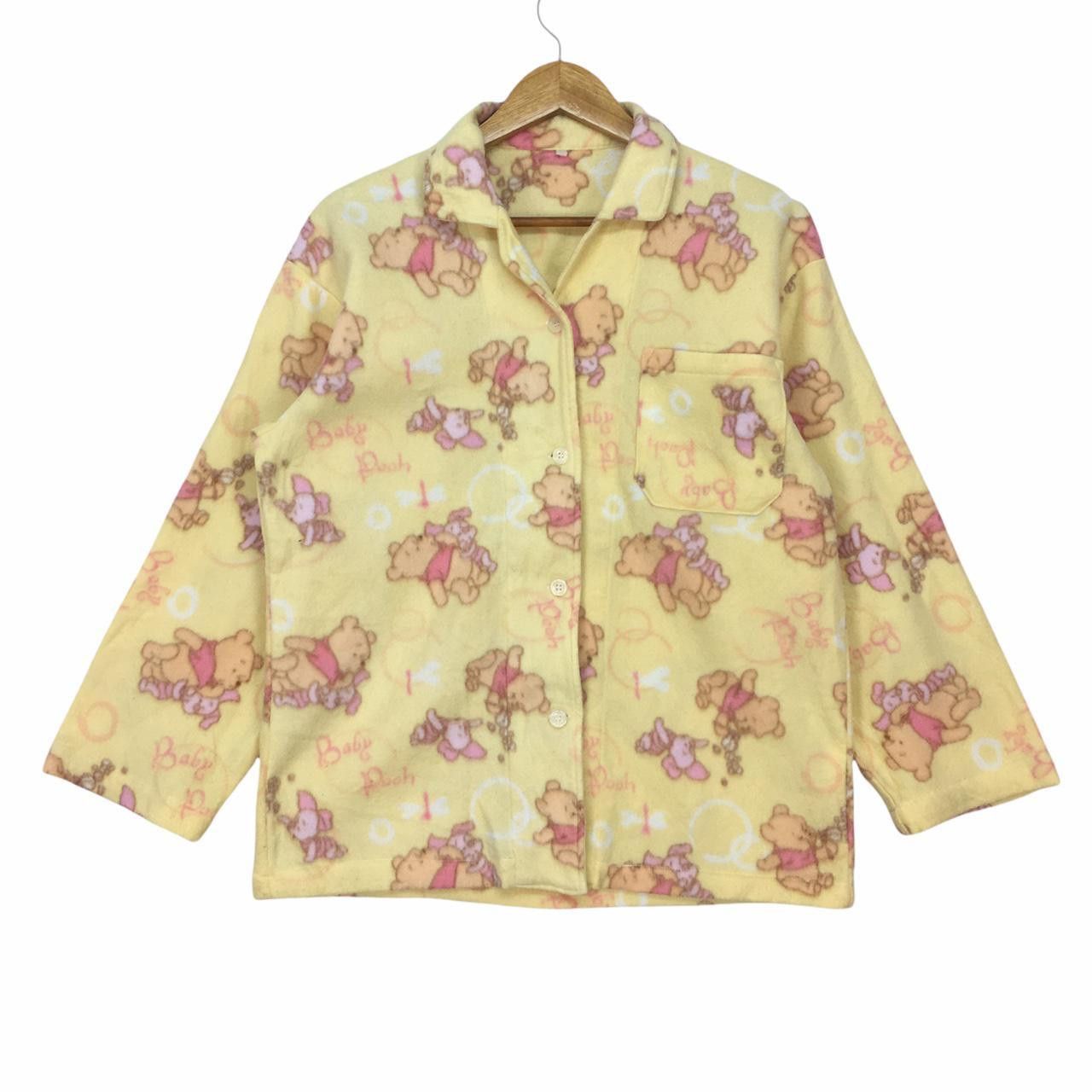 Vintage Vtg DISNEY Baby Pooh Button Up Long Sleeve Fleece Shirt Size M / US 6-8 / IT 42-44 - 1 Thumbnail