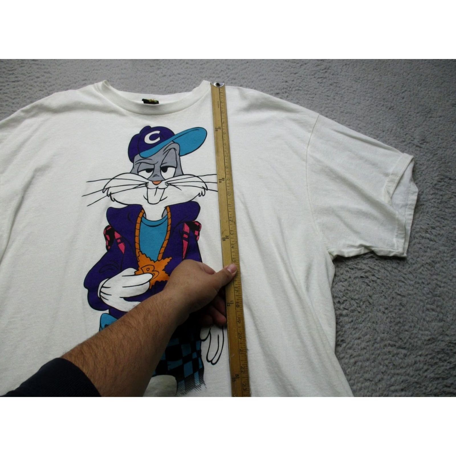 Vintage Looney Tunes Bugs Bunny Shirt Mens 3XL White Fifth Sun Graphic Tee Cartoon Size US XXL / EU 58 / 5 - 6 Thumbnail
