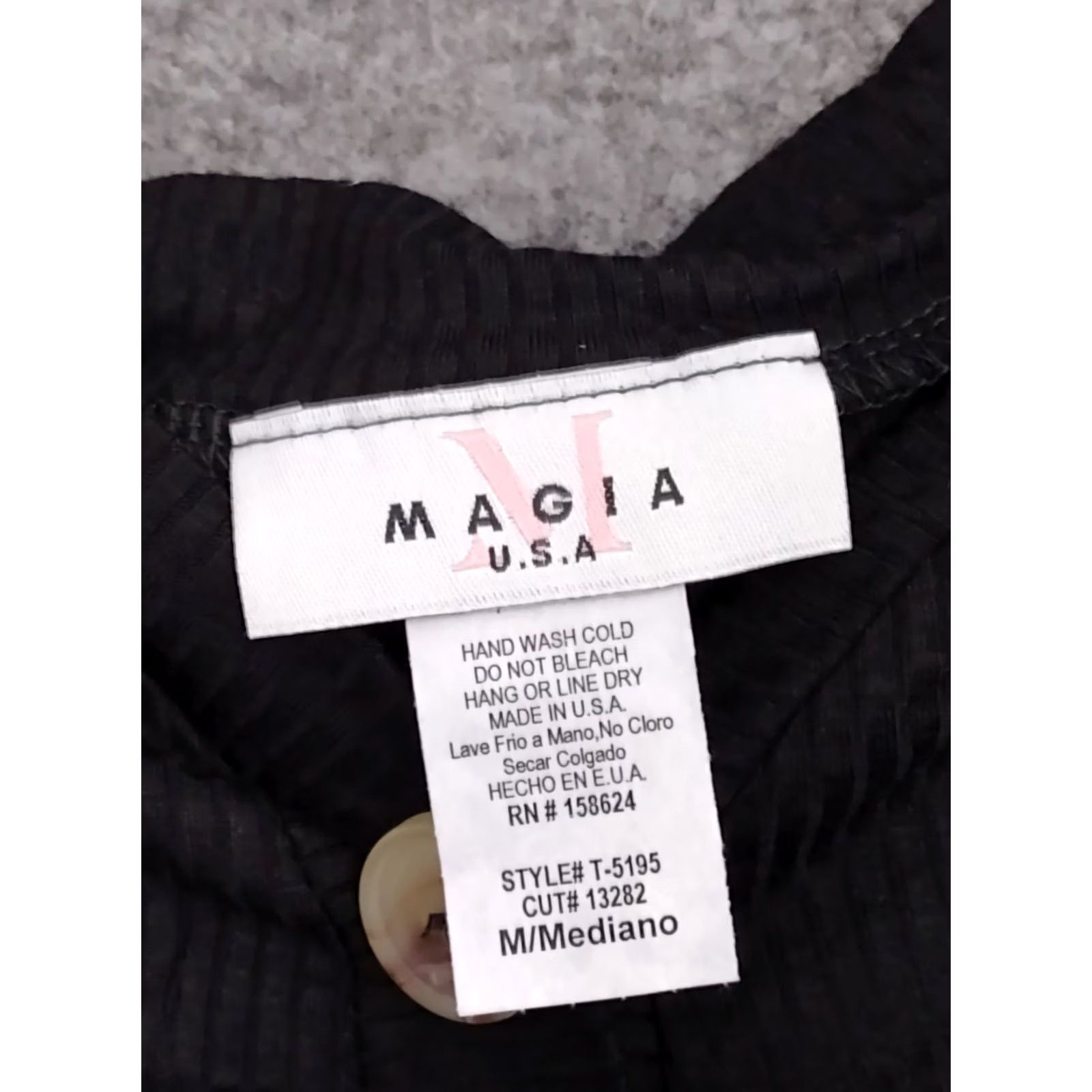 Vintage MAGIA Bodysuit Shirt Women Black Ribbed 3 Button Drop Size M Size M / US 6-8 / IT 42-44 - 6 Thumbnail
