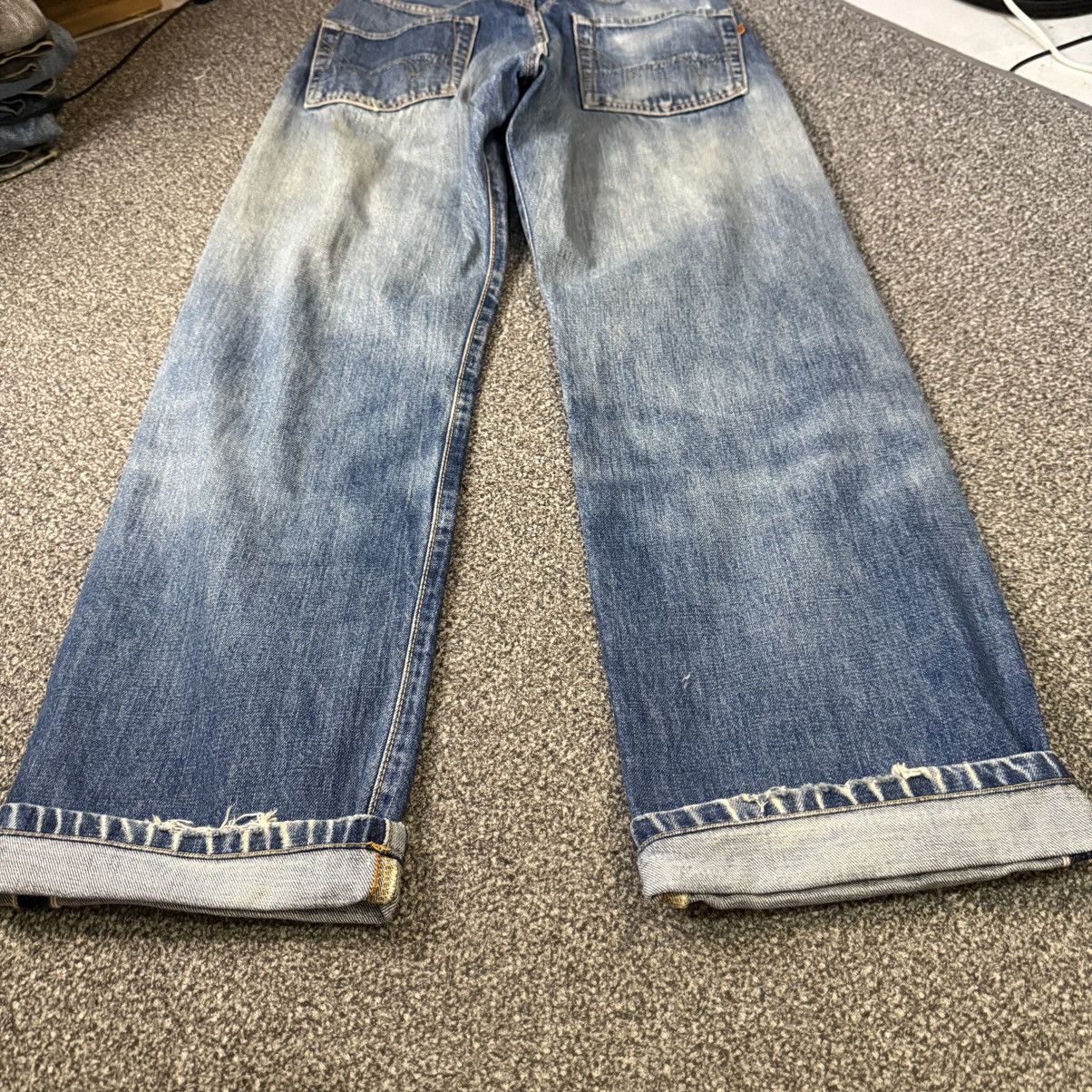 Edwin 🔥🇯🇵 Japanese Distressed Selvedge Edwin 505 Aging Faded Denim Size US 29 - 10 Thumbnail