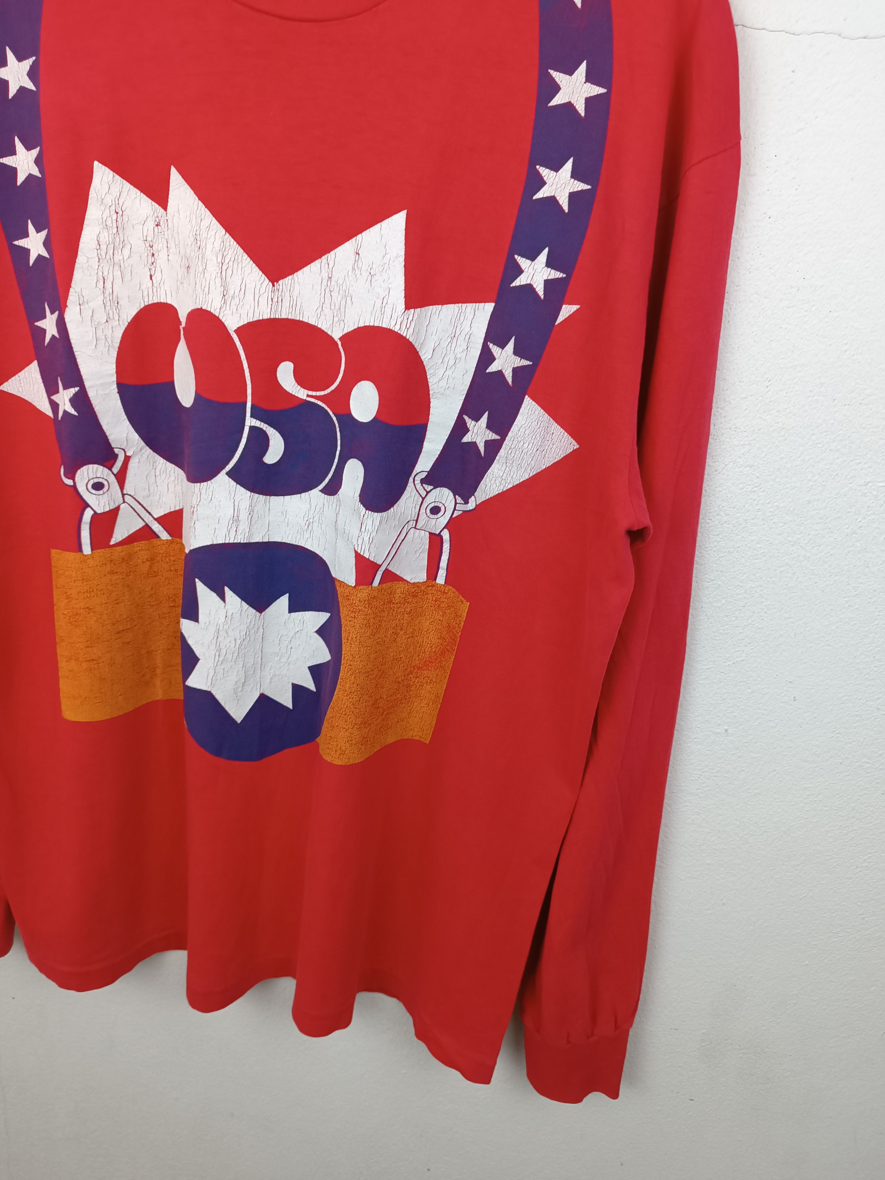 Vintage VINTAGE 80'S TEAM USA SPORTS OLYMPIC MOVIE FUNNY TEE Size US L / EU 52-54 / 3 - 7 Thumbnail