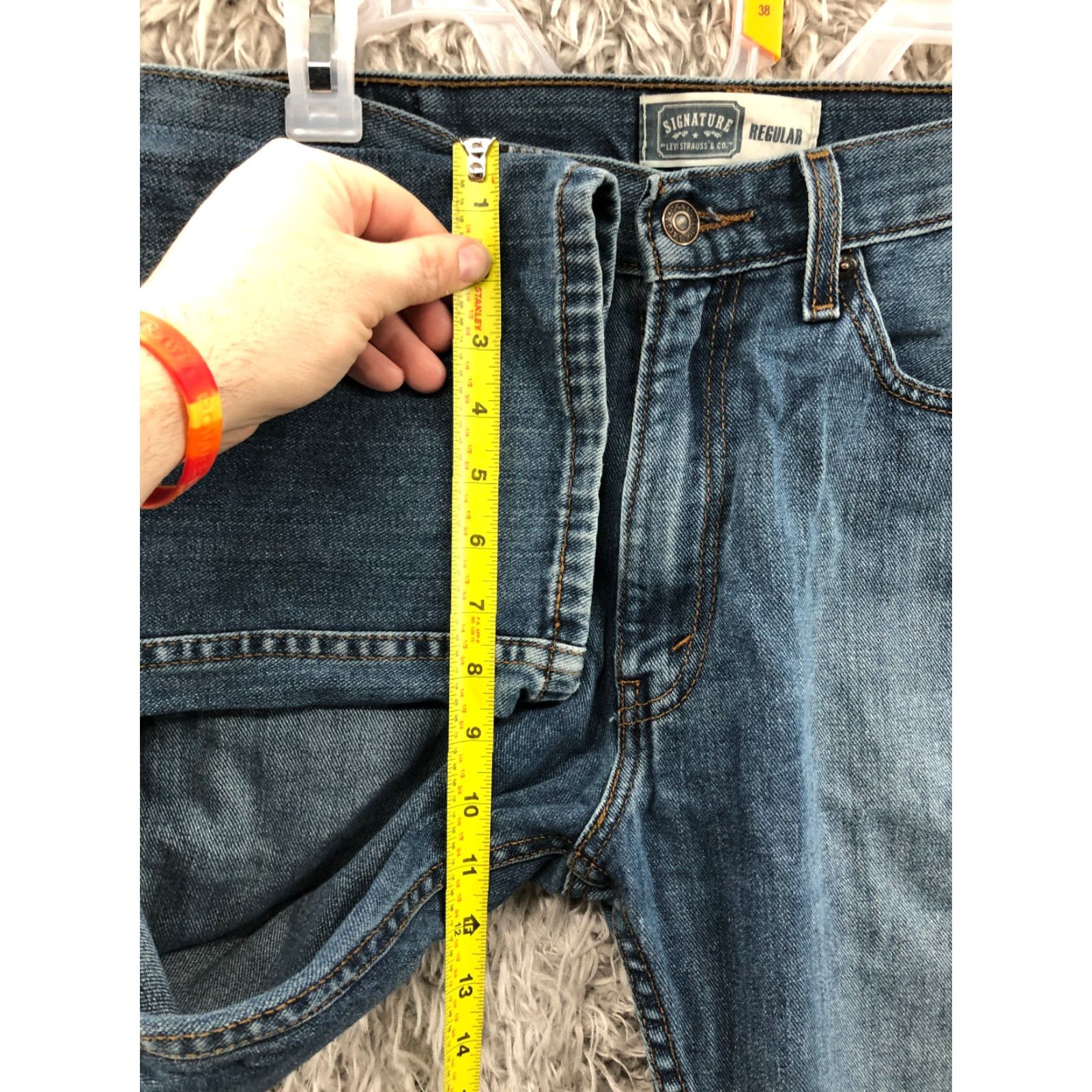 Denime Rock Hardwear Jeans Size 32x34 Mens Mid Rise Straight Blue Denim Dark Wash Size US 32 / EU 48 - 4 Thumbnail