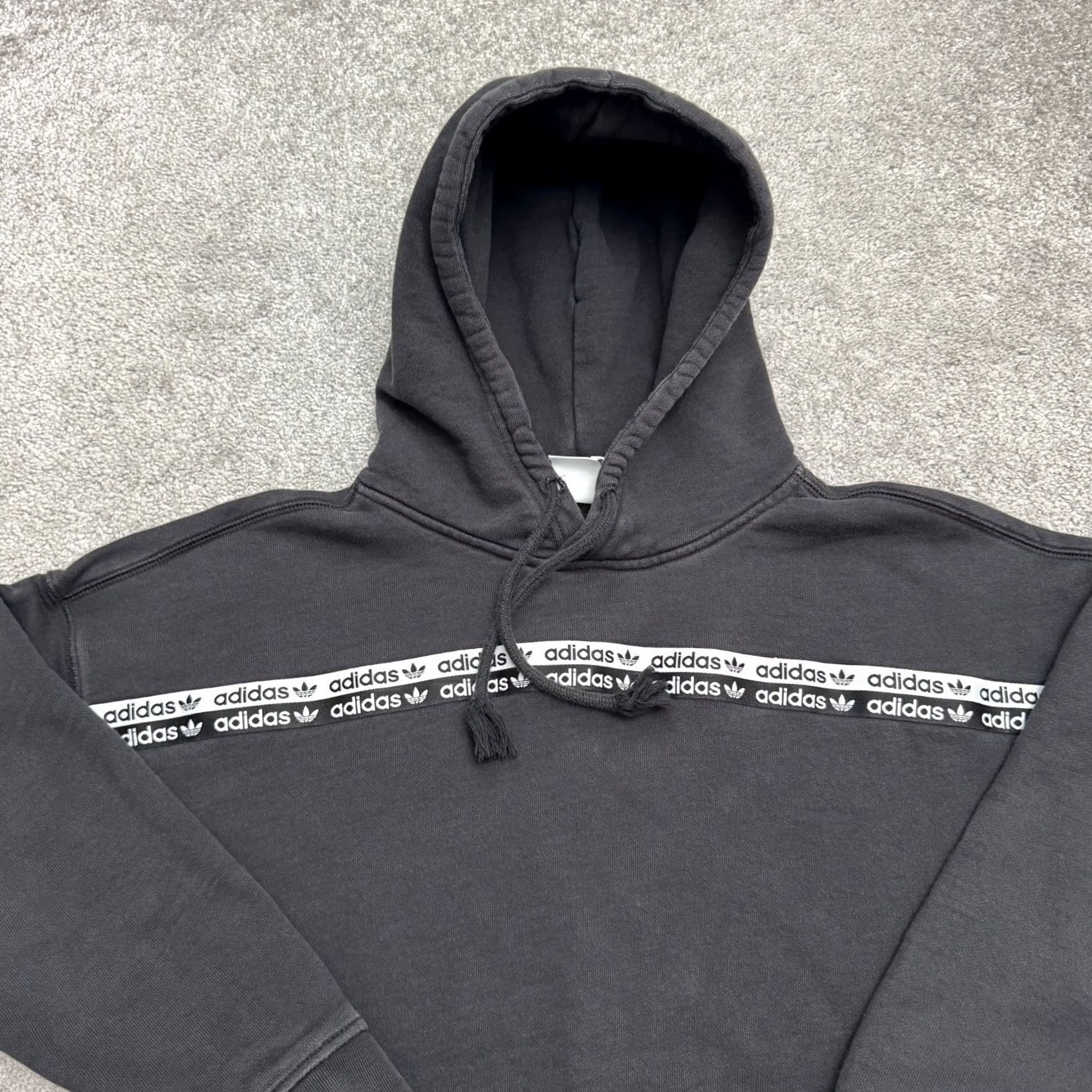 Adidas Adidas Hoodie Pullover Sweatshirt Black Small Womens Cotton Activewear Ryv Tape Size S / US 4 / IT 40 - 2 Thumbnail