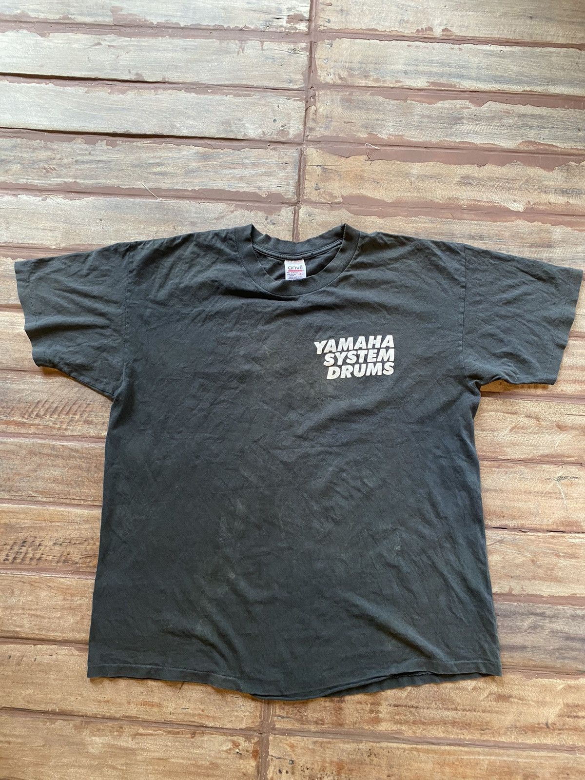 Vintage × Yamaha Vintage 1990s Yamaha System Drums Sakae T shirts Size US XL / EU 56 / 4 - 1 Thumbnail