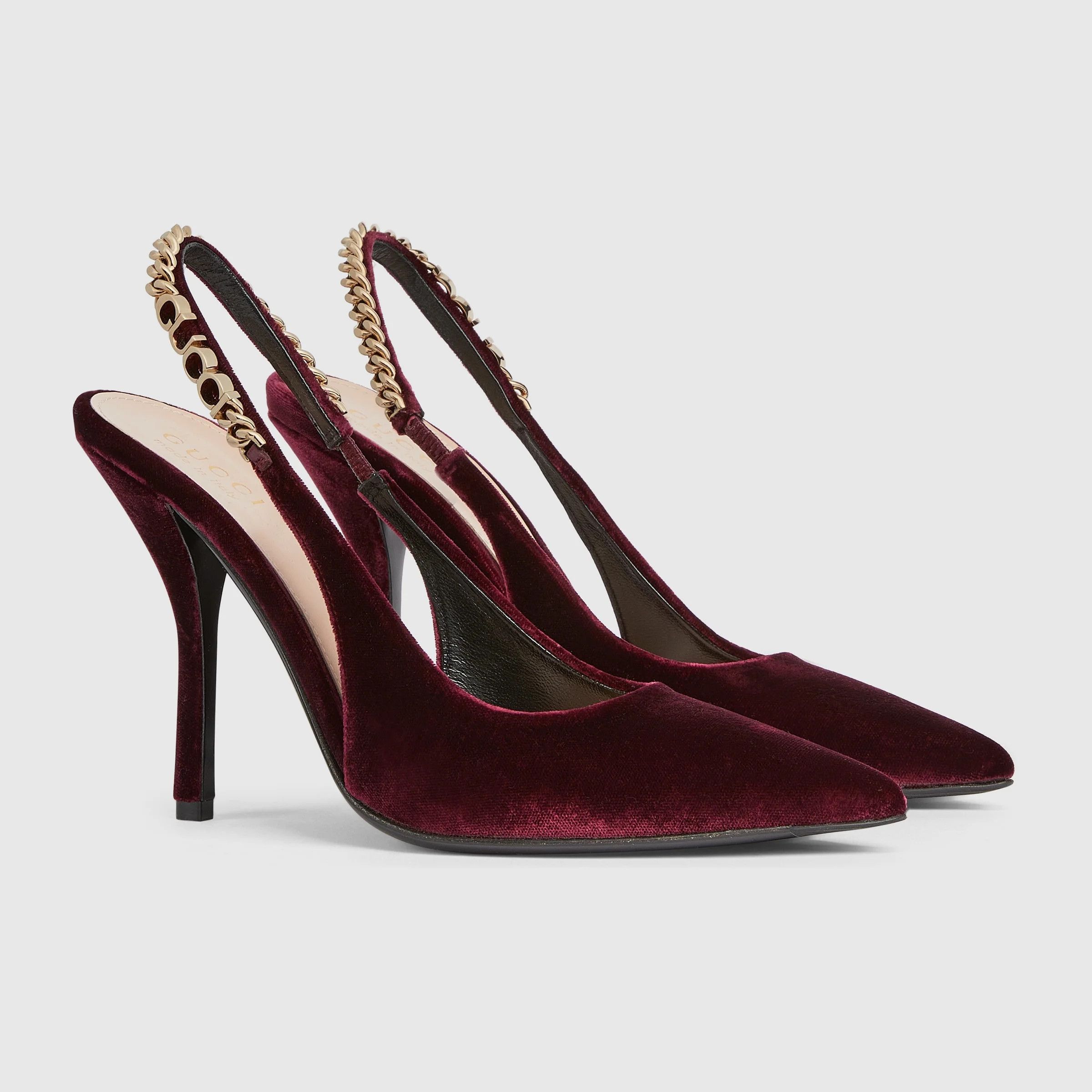 Gucci oc11z0126 Gucci Signoria Slingback Pumps in Bordeaux Size US 9 / IT 39 - 2 Thumbnail