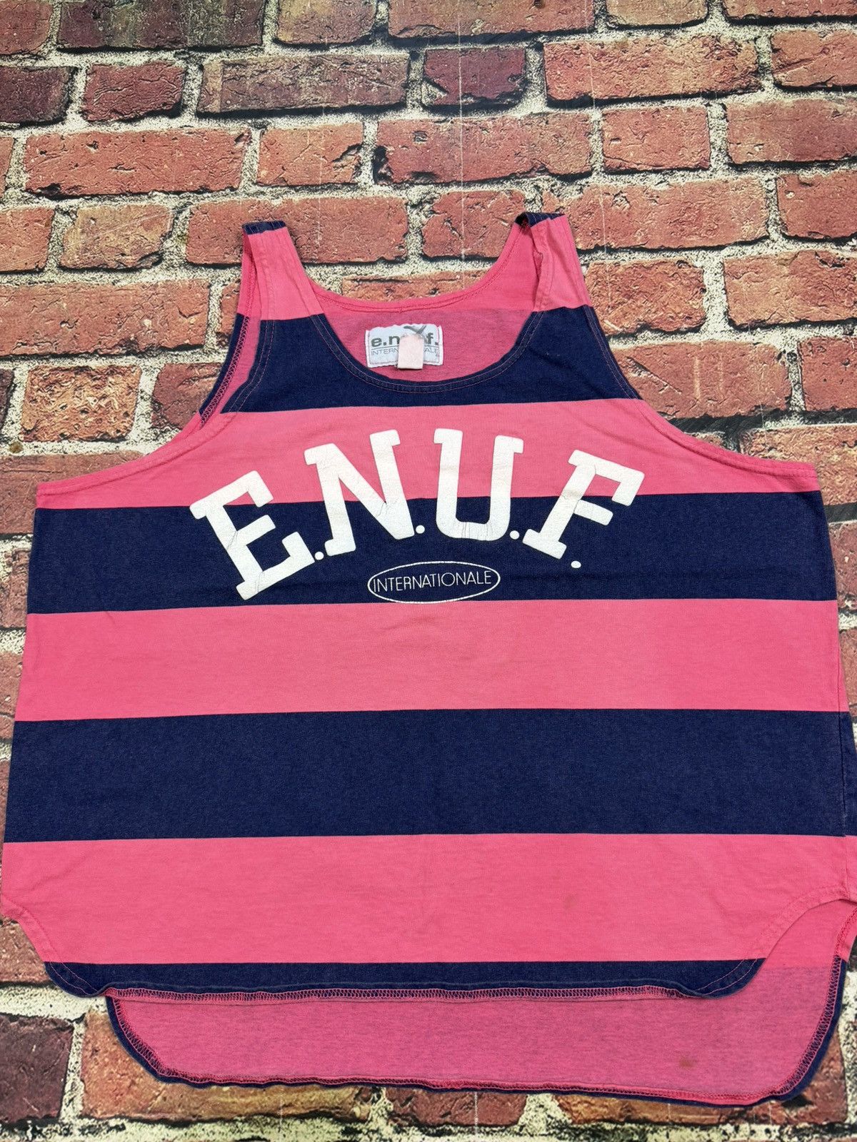 Other Vintage ENUF INTERNATIONALE Striped Tank Top 90s Surf Beach Size US M / EU 48-50 / 2 - 3 Thumbnail