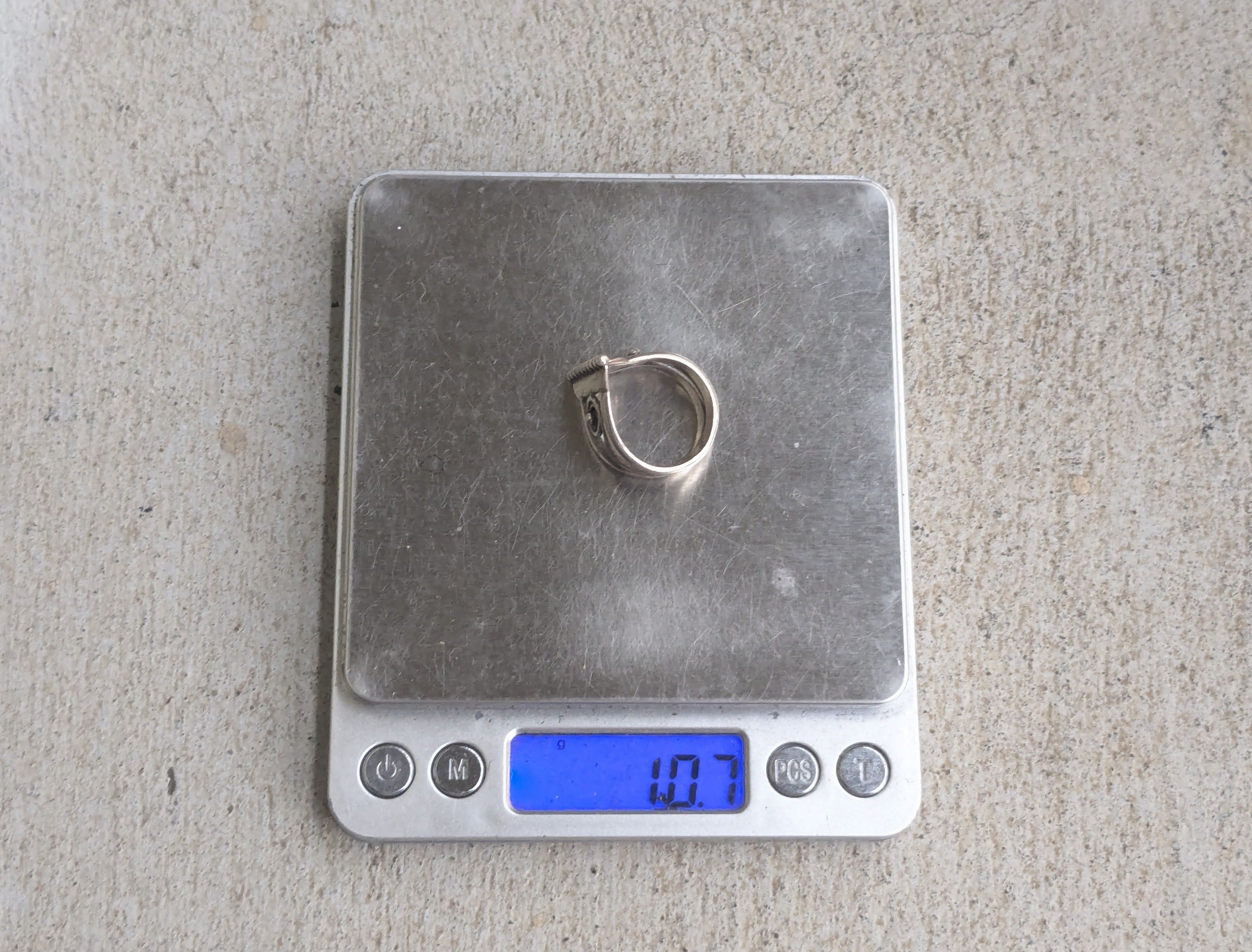 Vintage Vintage Sterling Silver Ring 8.75 Abstract Modern Avant Size ONE SIZE - 14 Thumbnail