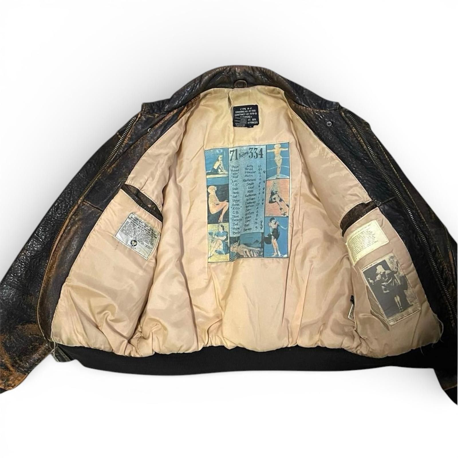 Avirex Avirex - Vintage Men's Leather Bomber Jacket Size US M / EU 48-50 / 2 - 6 Thumbnail