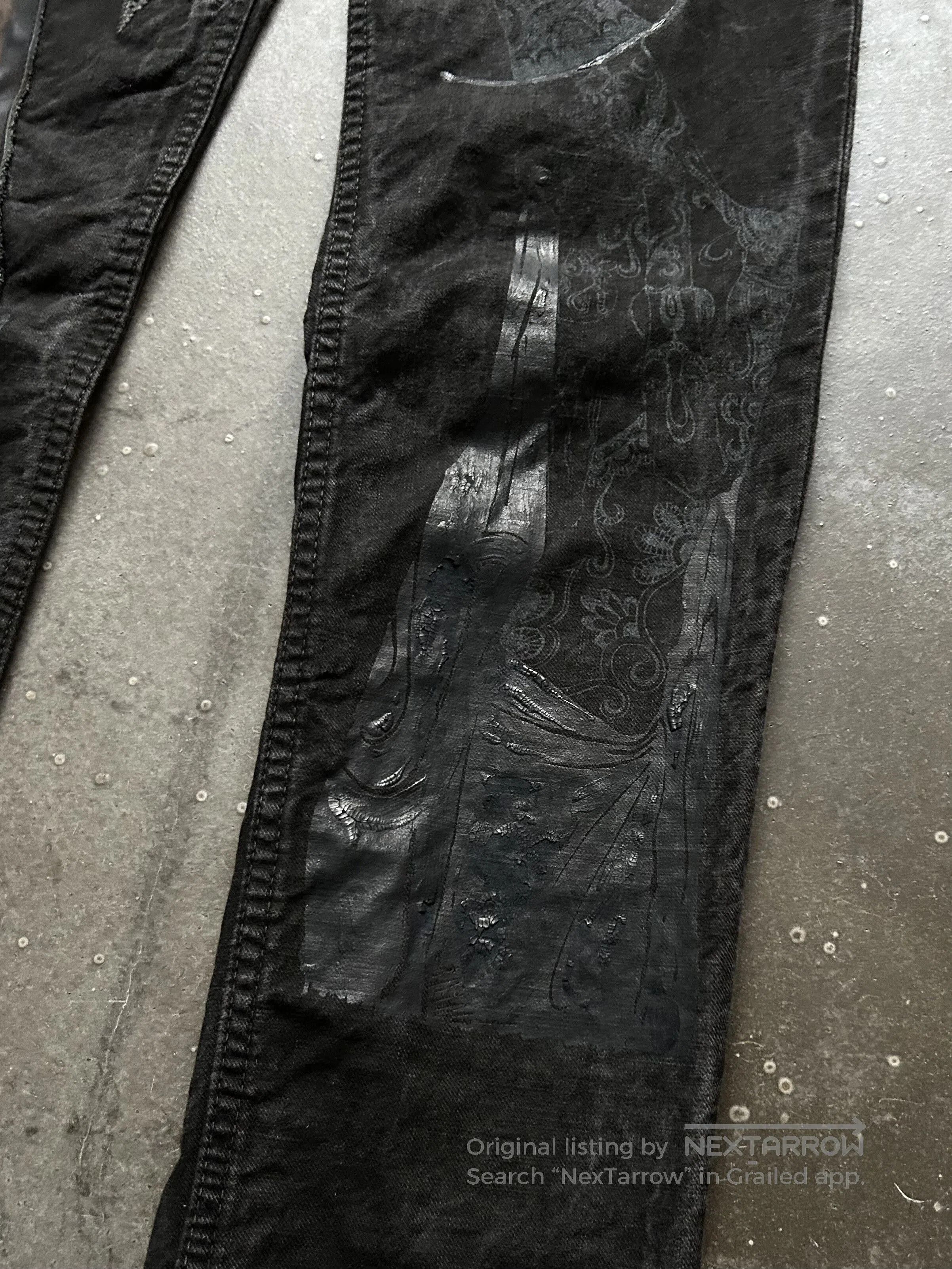 Share Spirit Homme SHARE SPIRIT Embroidered Denim Pants. Size US 30 / EU 46 - 7 Thumbnail