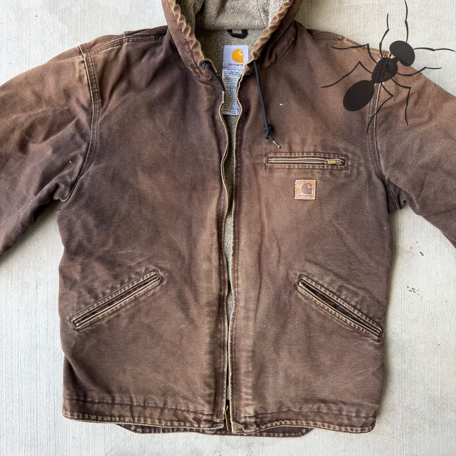 Carhartt × Vintage Vintage Y2K Carhartt J141 DKB BROKEN ZIP brown sierra jacket Size US M / EU 48-50 / 2 - 3 Thumbnail