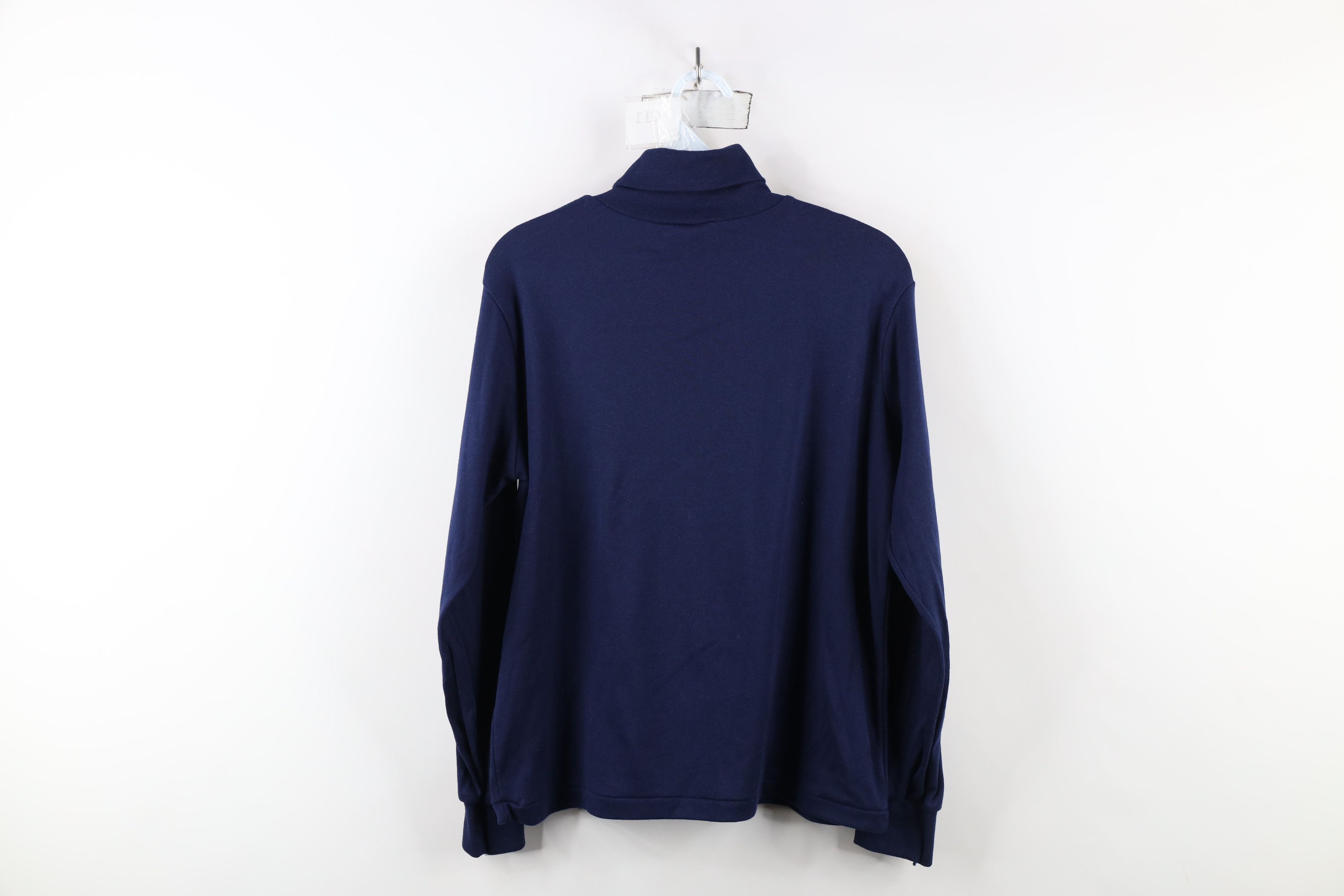 Vintage Vintage 70s Streetwear Turtleneck T-Shirt Navy Blue USA Size L / US 10 / IT 46 - 10 Thumbnail