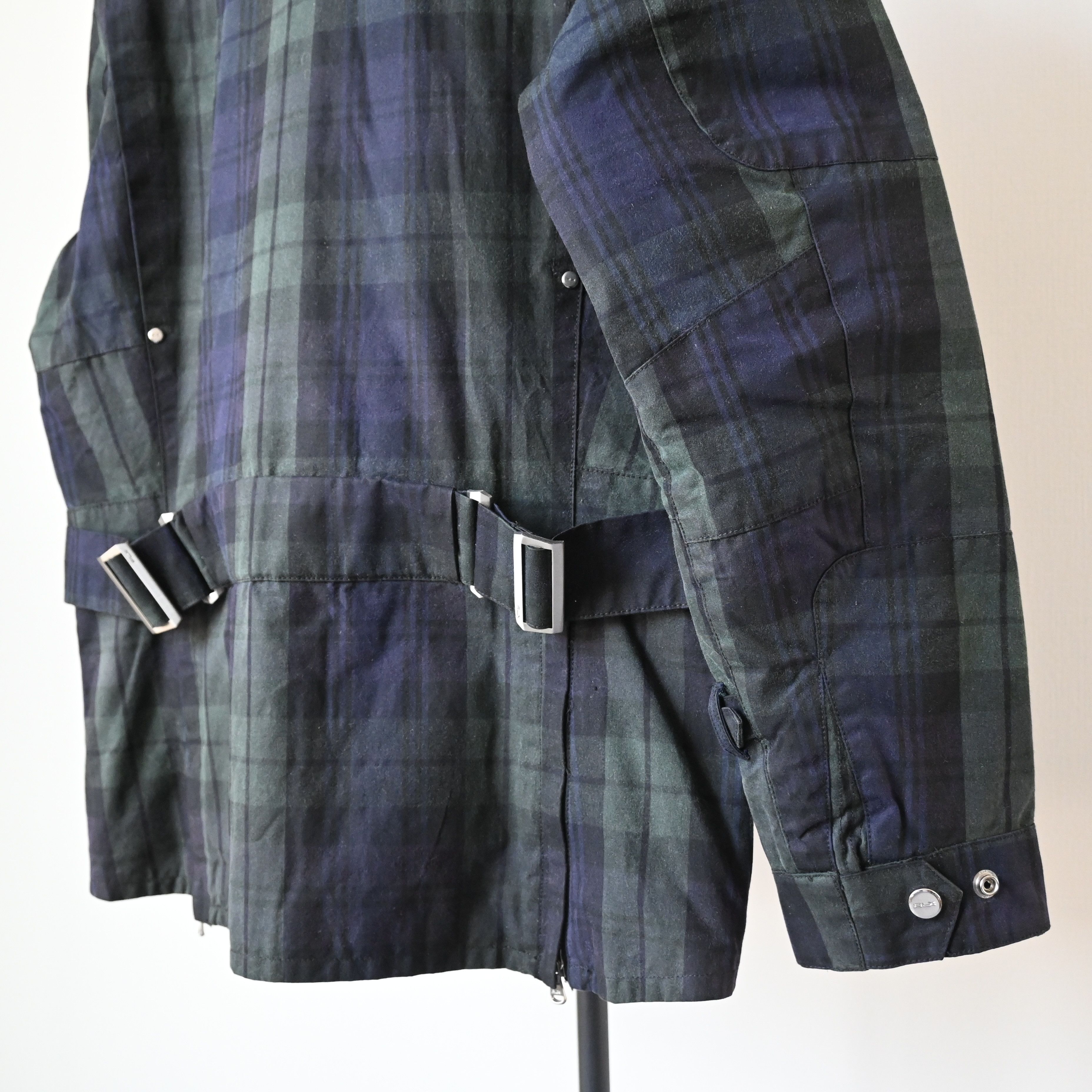 RLX Ralph Lauren VTG 2010s RLX Ralph Lauren waxed cotton belted biker jacket Size US L / EU 52-54 / 3 - 6 Thumbnail