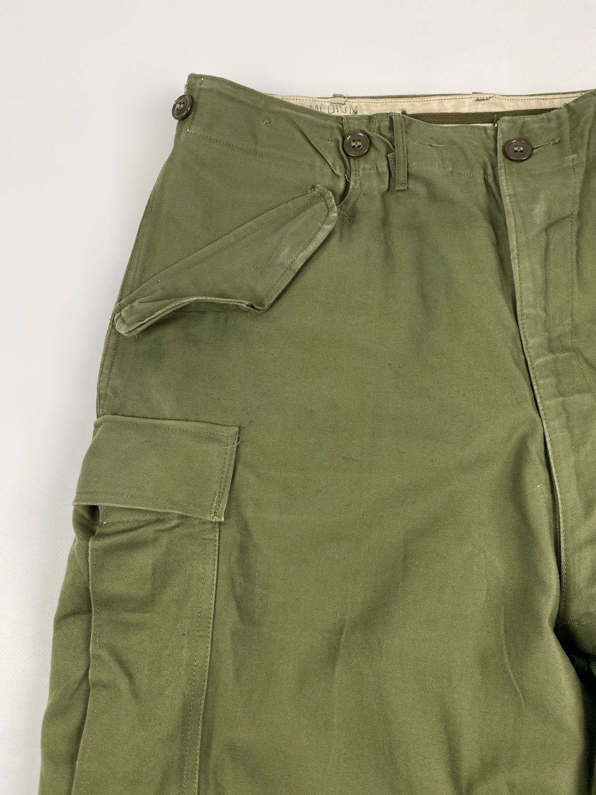 Vintage 1950’s Vintage US Army M-1951 Cargo Shell Field Trousers M Size US 34 / EU 50 - 6 Thumbnail