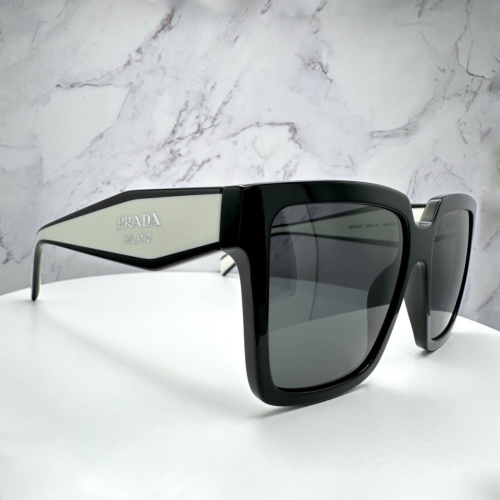 Prada New Prada Sunglasses Black White Symbole Logo Authentic Size ONE SIZE - 10 Thumbnail