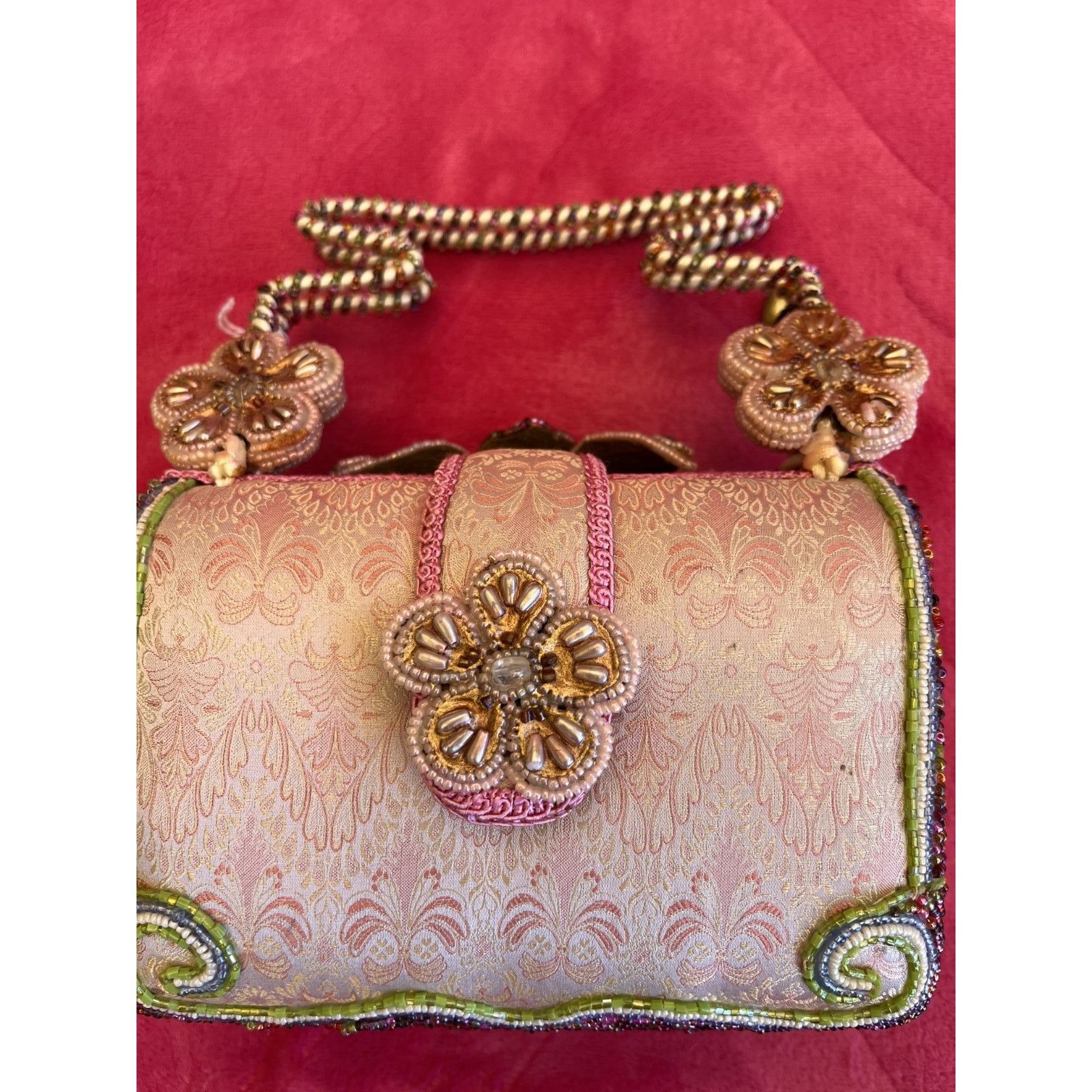 Mary Frances Mary Frances Beaded Floral Handbag With Intricate Embroidery Size ONE SIZE - 11 Thumbnail