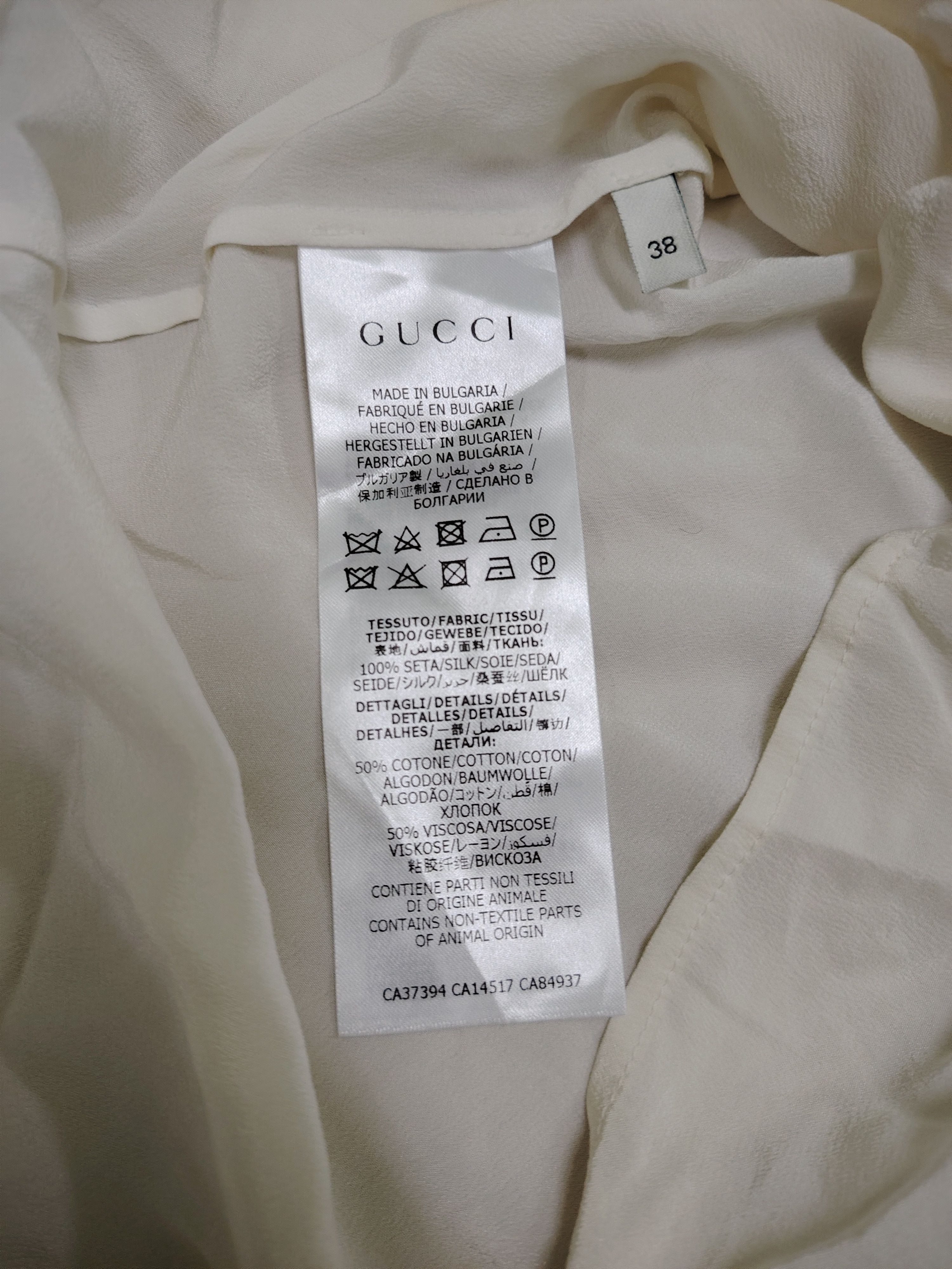 Gucci Gucci Uniform Silk Button Up Shirt | 38 Size XS / US 0-2 / IT 36-38 - 6 Thumbnail