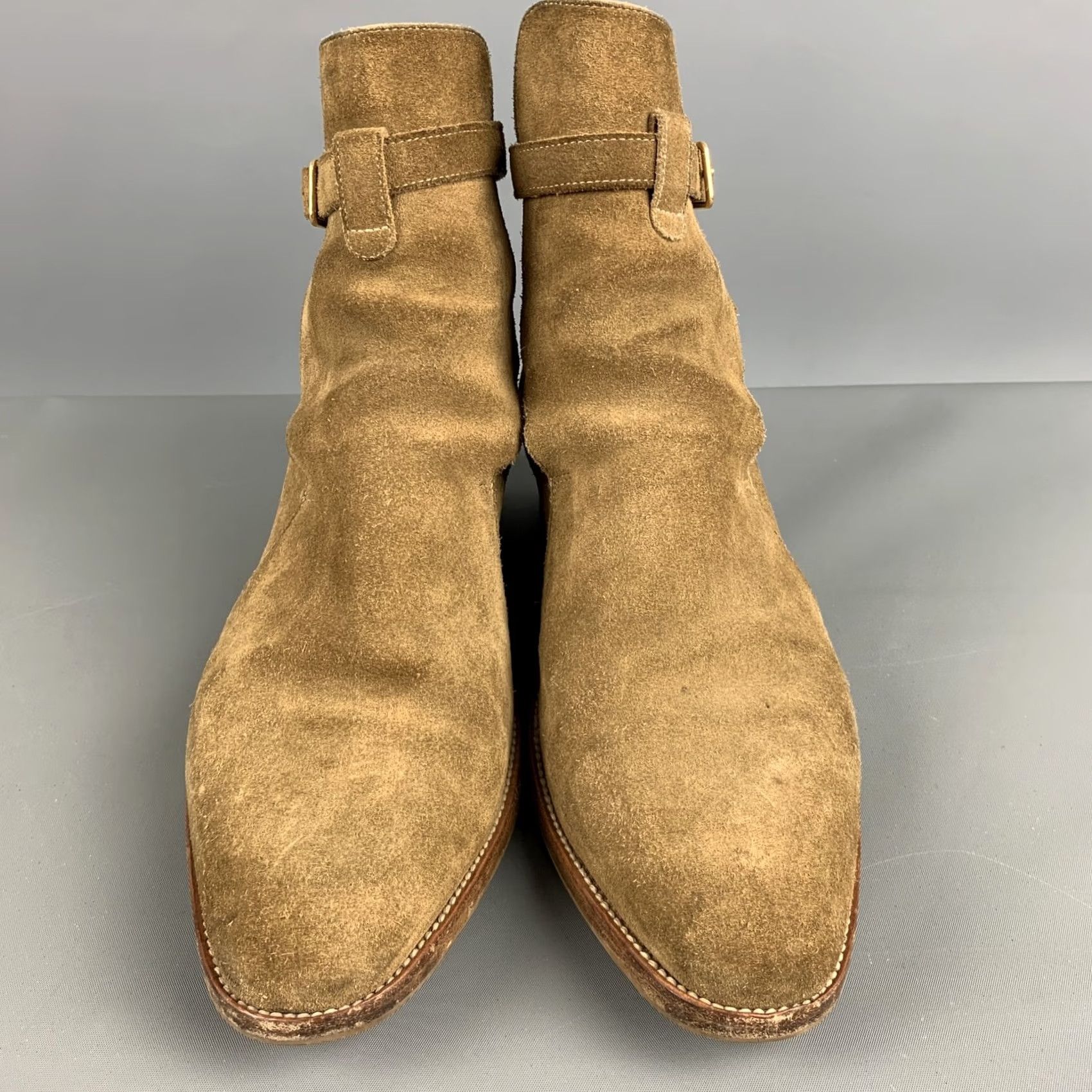 Yves Saint Laurent SAINT LAURENT Tan Leather Ankle Boots Size 7 Size US 6 / EU 39 - 4 Thumbnail