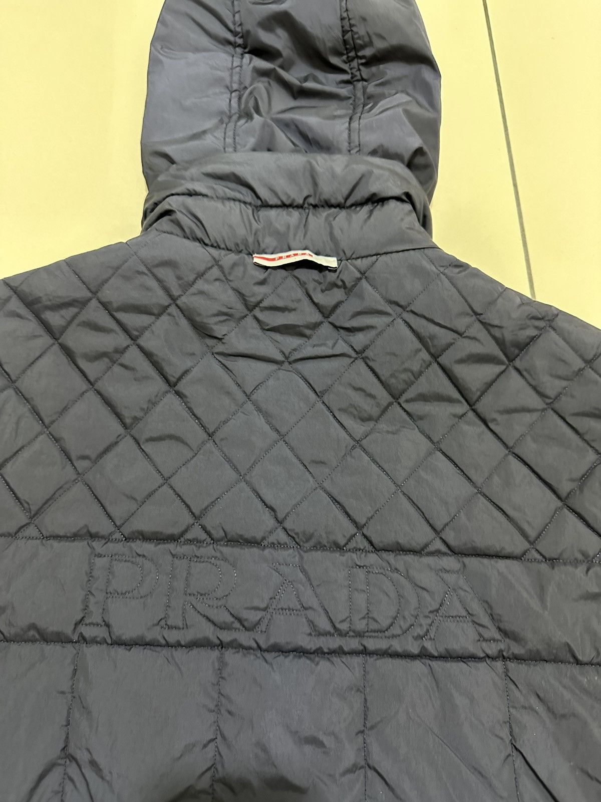 Prada PRADA Reversible Cotton Nylon Jacket Hooded Big Logo Design Size US M / EU 48-50 / 2 - 4 Thumbnail