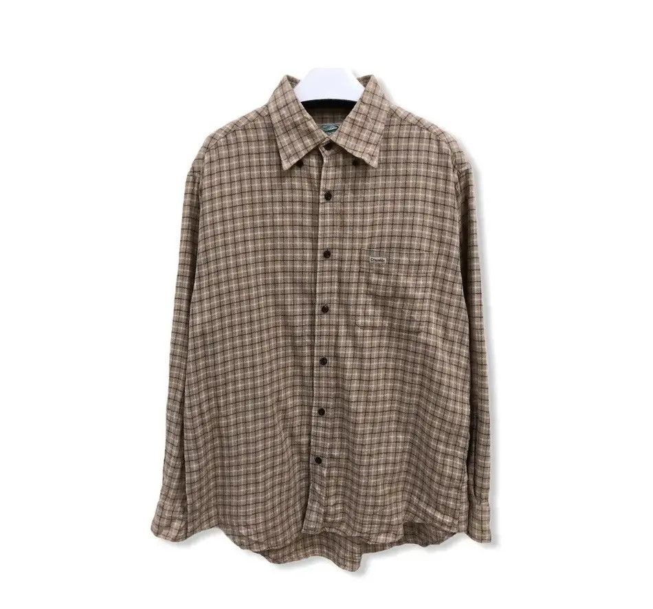Vintage Vintage Crocodile Plaid Tartan Flannel Shirt 👕 Size US M / EU 48-50 / 2 - 1 Thumbnail