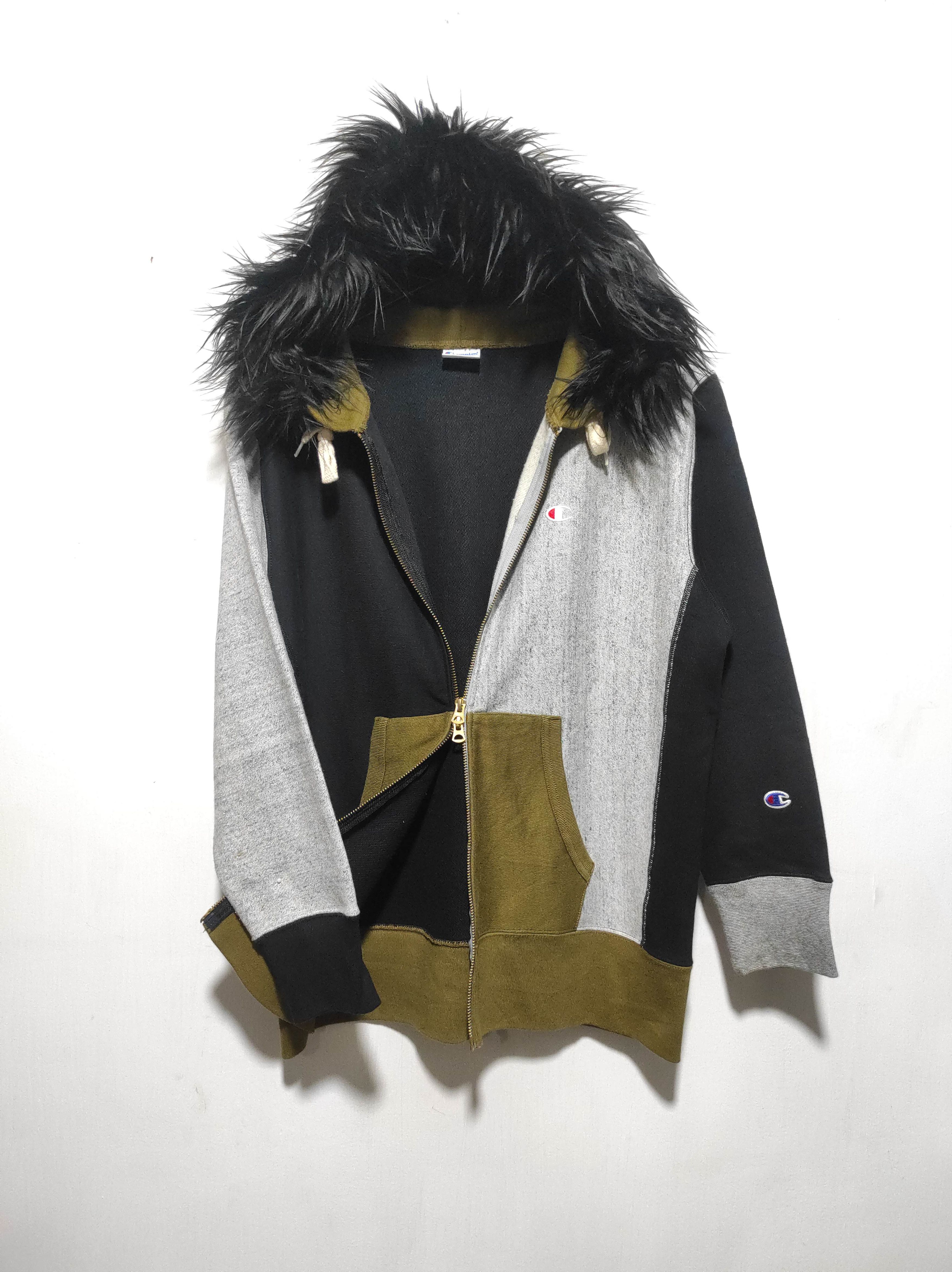 Hysteric Glamour Champion Patchwork Double Zip Fur Hoodie LGB style Size US S / EU 44-46 / 1 - 8 Thumbnail