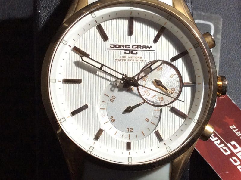Designer Jorg Gray Men's Quartz Watch with Natural Leather Strap Size ONE SIZE - 9 Thumbnail