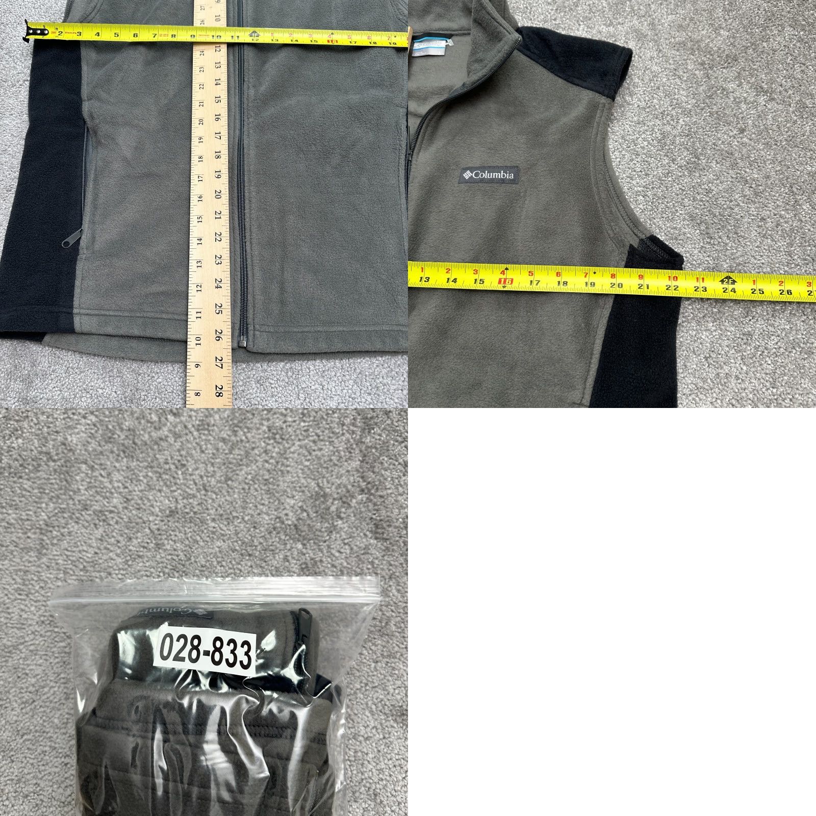 Vintage Columbia Vest Mens Large Gray Black Full Zip Fleece Steens Mountain Outdoor Hiking Pockets Size US L / EU 52-54 / 3 - 8 Thumbnail