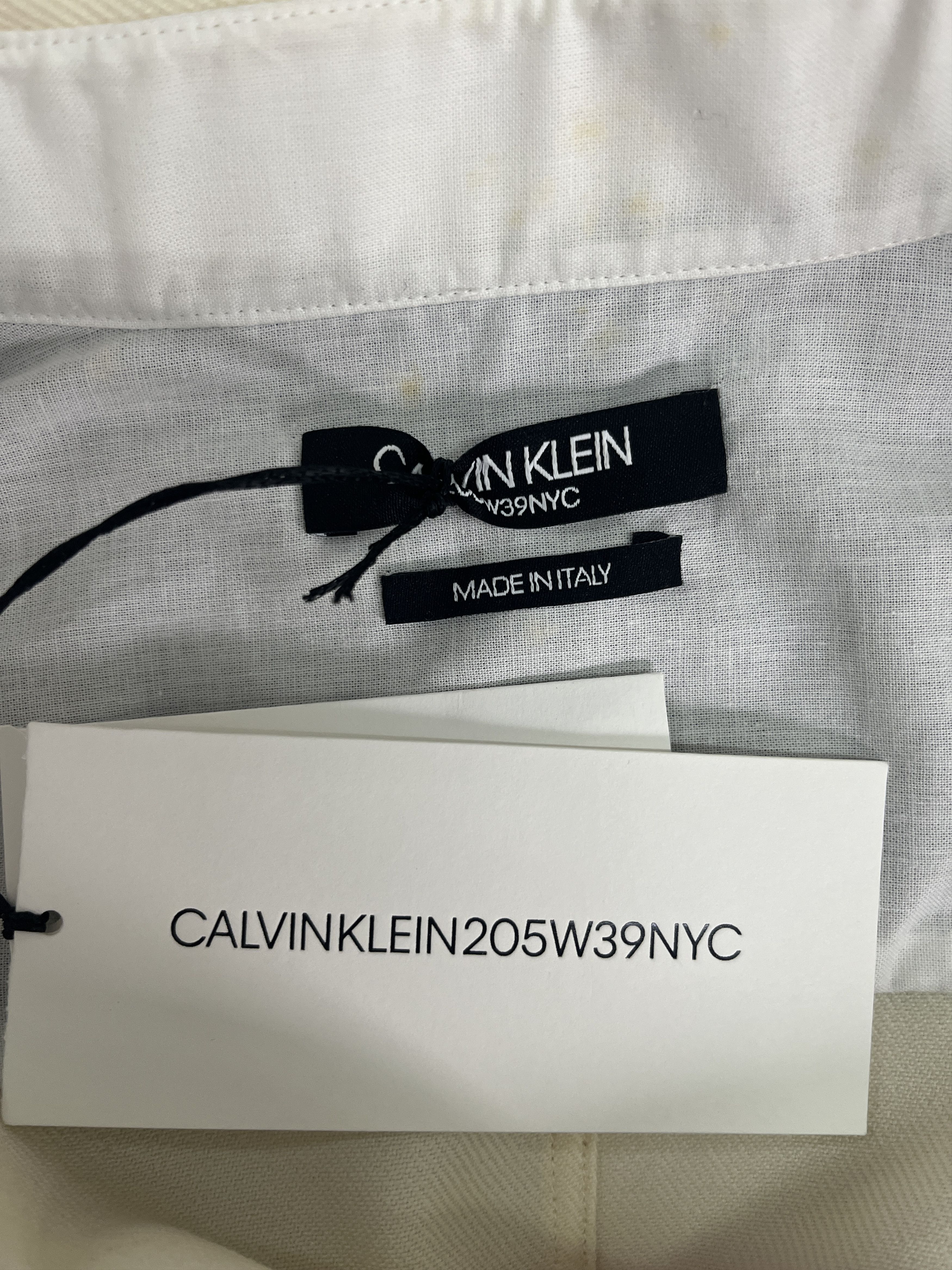 Calvin Klein Beige Virgin Wool Colorblock Pattern Western Shirt Size M / US 6-8 / IT 42-44 - 4 Thumbnail