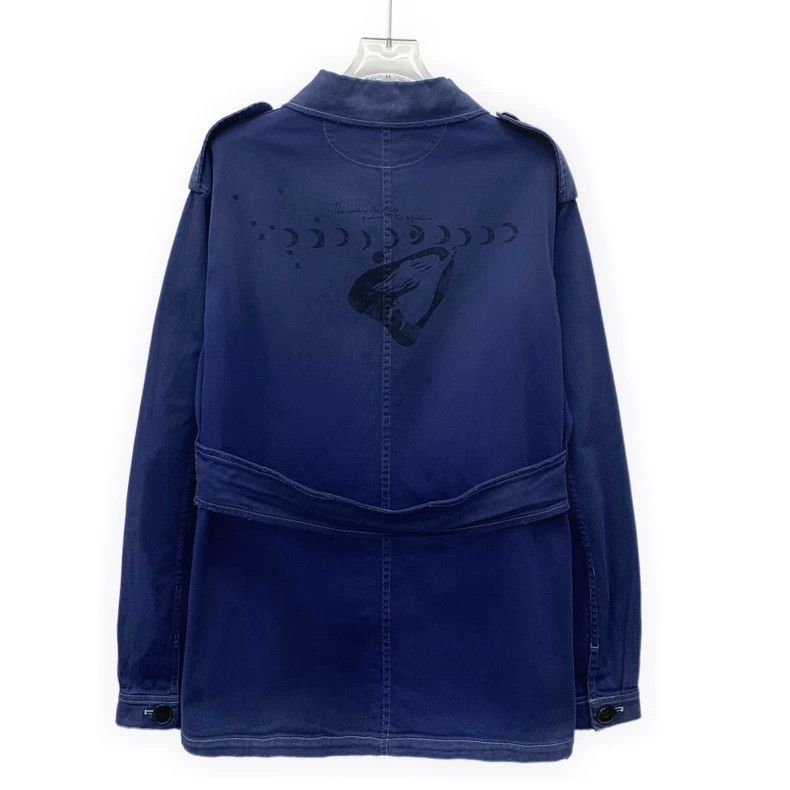 Dior Dior Dark blue printed cotton lapel long-sleeved denim jac Size XS / US 0-2 / IT 36-38 - 2 Thumbnail